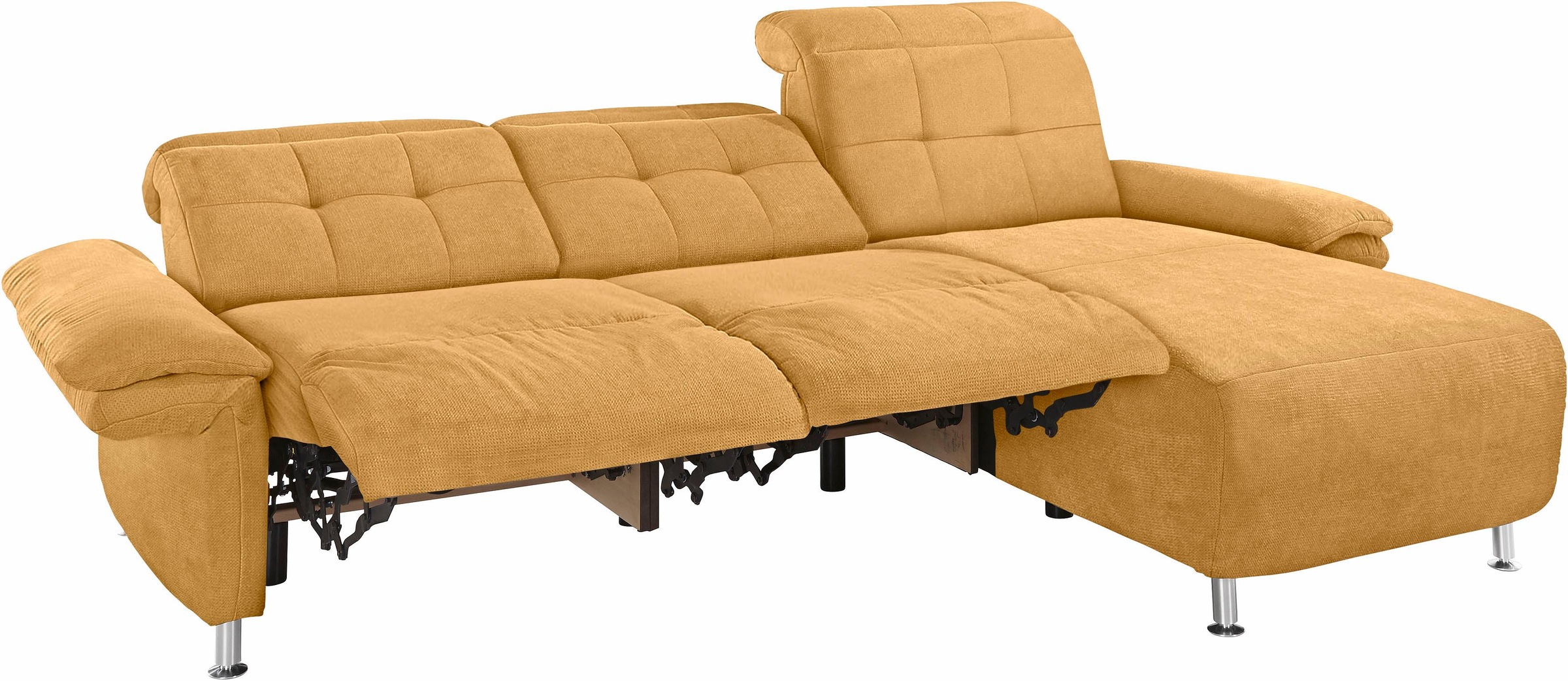 Places of Style Ecksofa »Manhattan L-Form«, 2 Sitze mit elektrischer Relaxfunktion, verstellbare Armlehnen