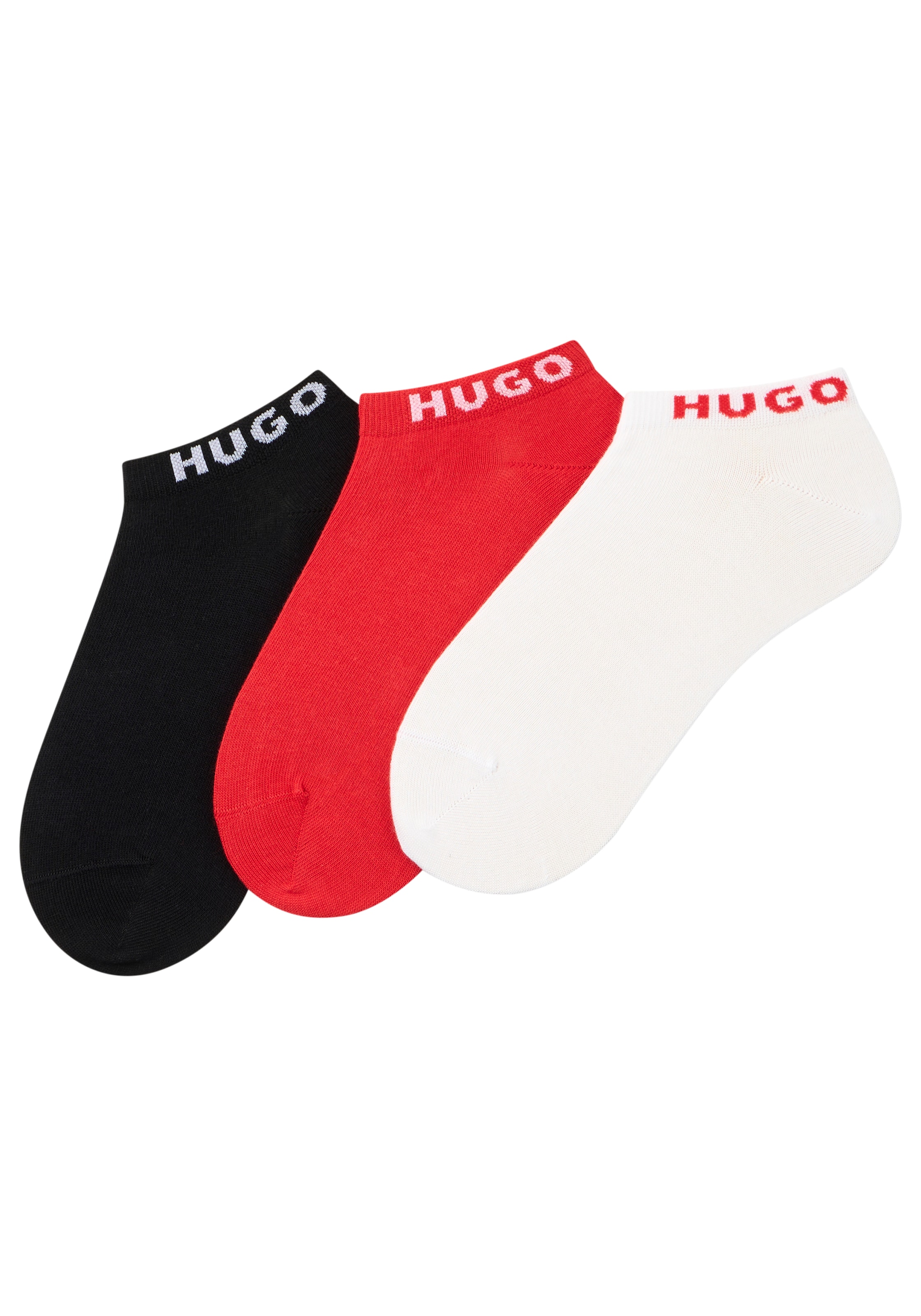 HUGO Underwear Socken »3P AS UNI CC W« Packung, 3er, 3 Paar tlg. mit kontrastfarbenen Logoschriftzug