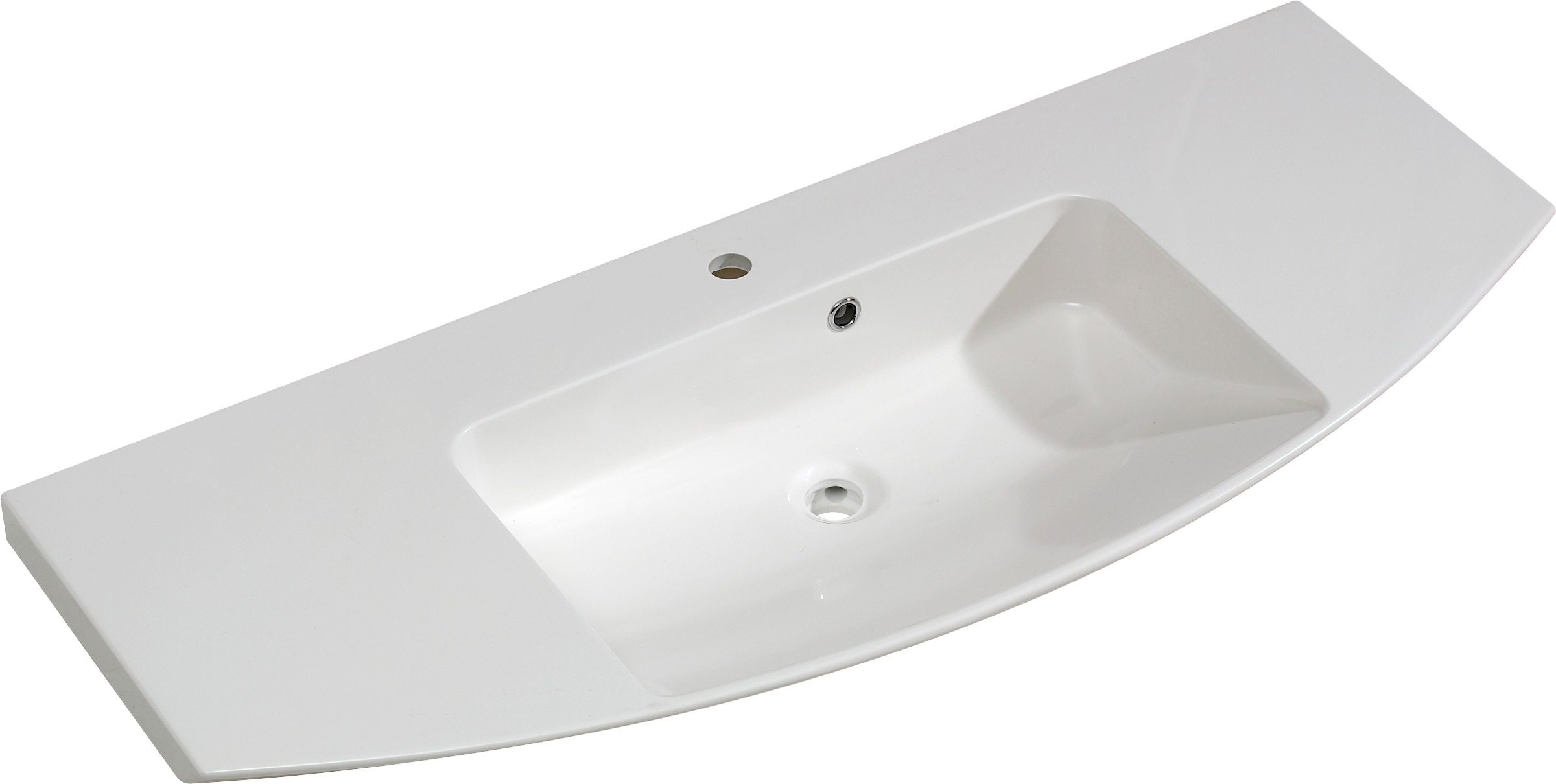 Saphir Badmöbel-Set »Cassca Sprint 4-teilig Mineralmarmor-Waschtisch mit LED-Spiegelschrank« 5 Stk. tlg.