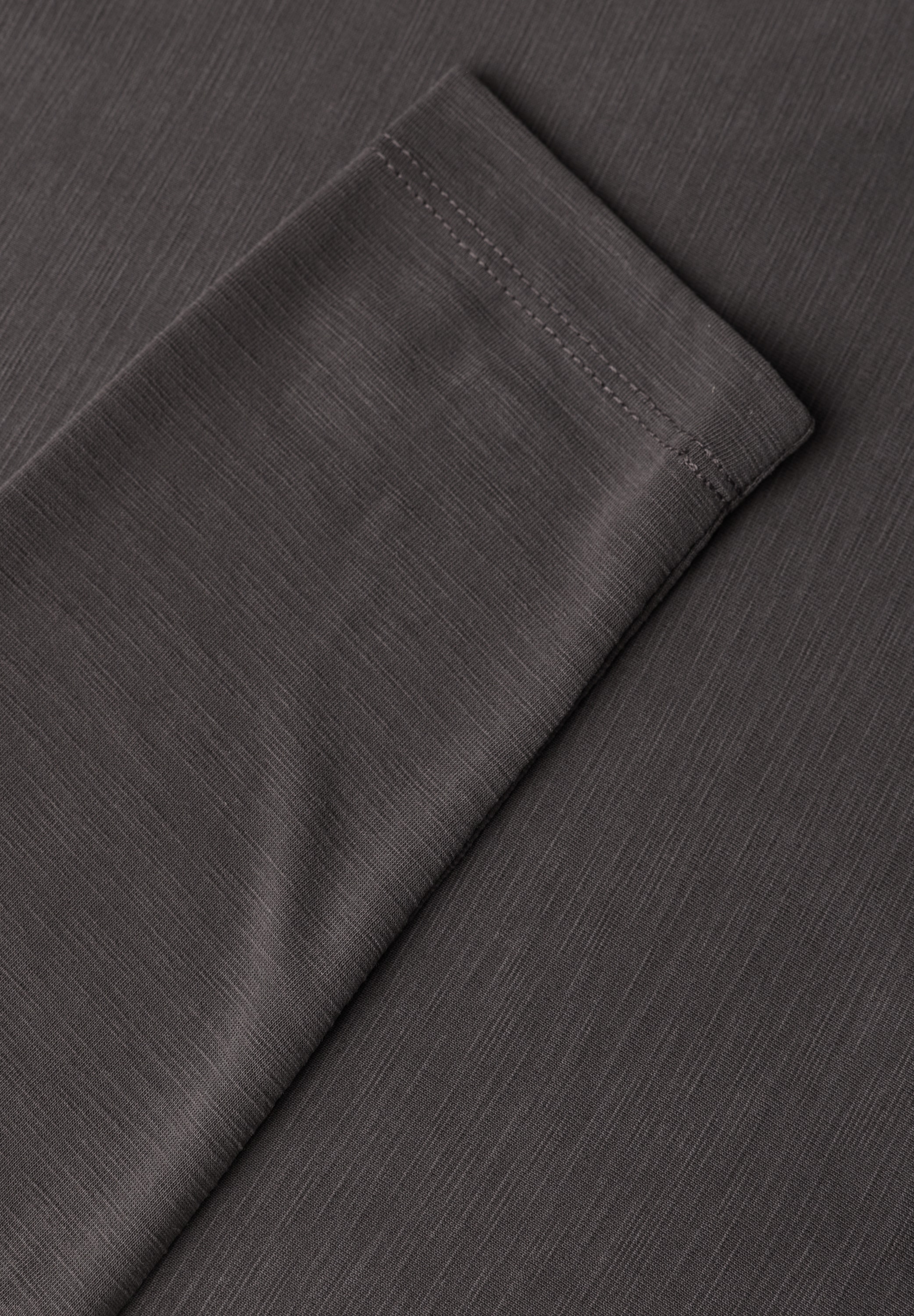 STREET ONE Wasserfallshirt Silk-Look Shirt mit Wasserfall-Front