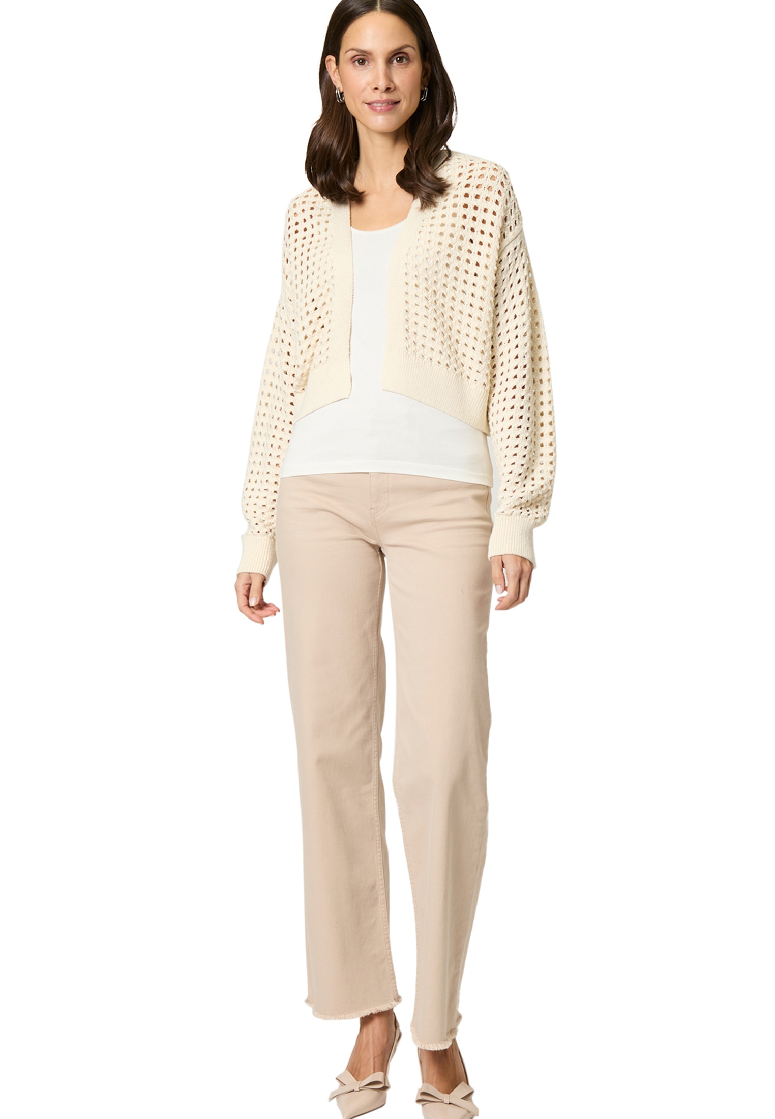 Zero Strickjacke »Strickjacke mit Lochmuster«