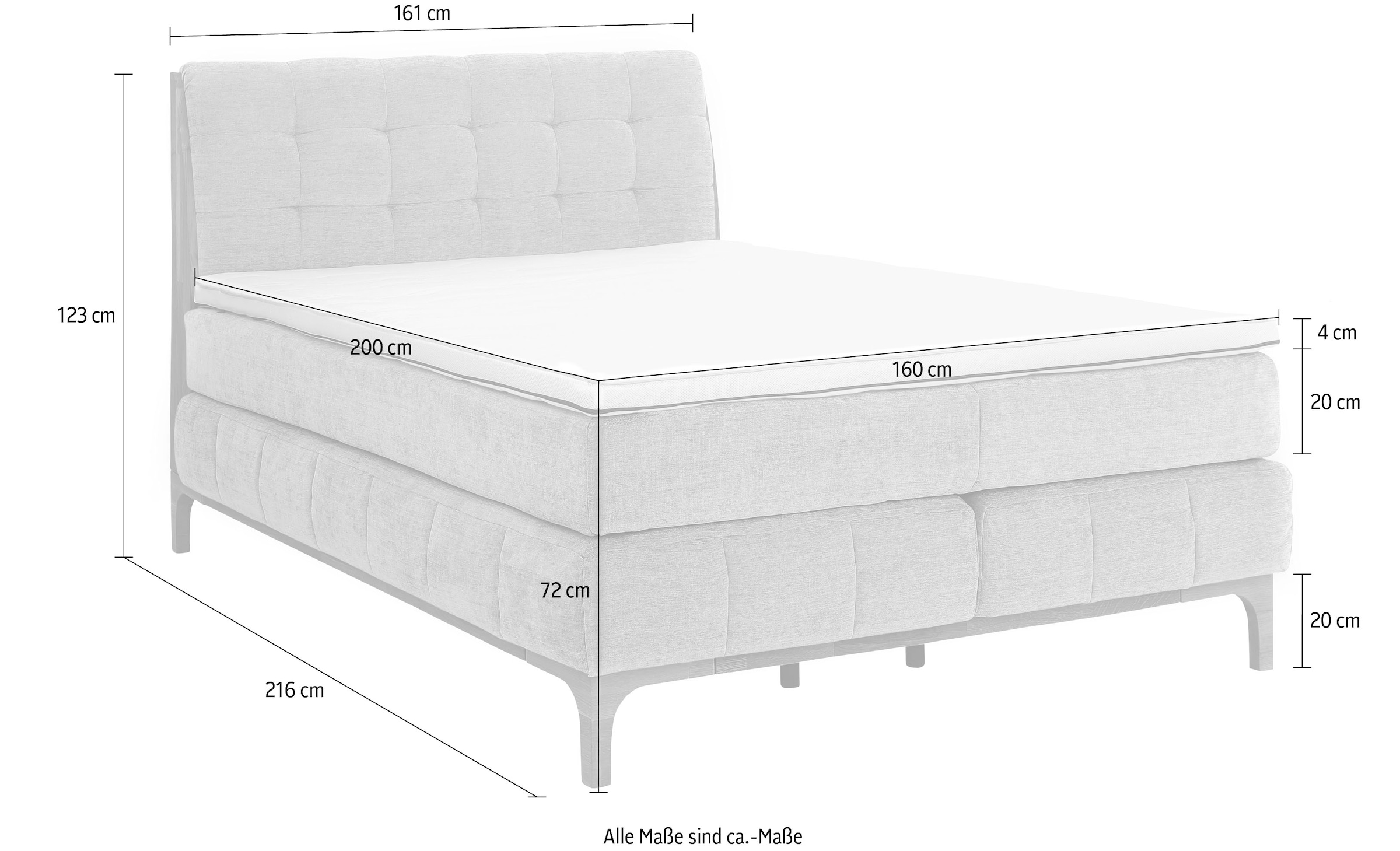 OTTO products Boxspringbett »Jelle«, (5 St.), zertifizierte, recycelte Bezugsstoffe, verschiedene Ausführungen