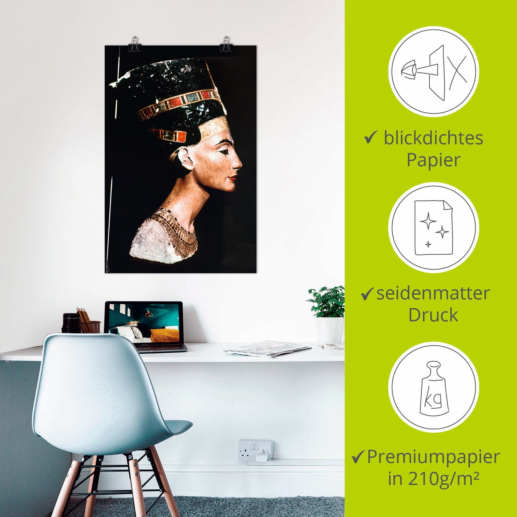 Artland Wandbild »Ägyptische Königin Nofretete« Menschen 1 Stk. tlg. als Leinwandbild, Poster in verschied. Größen