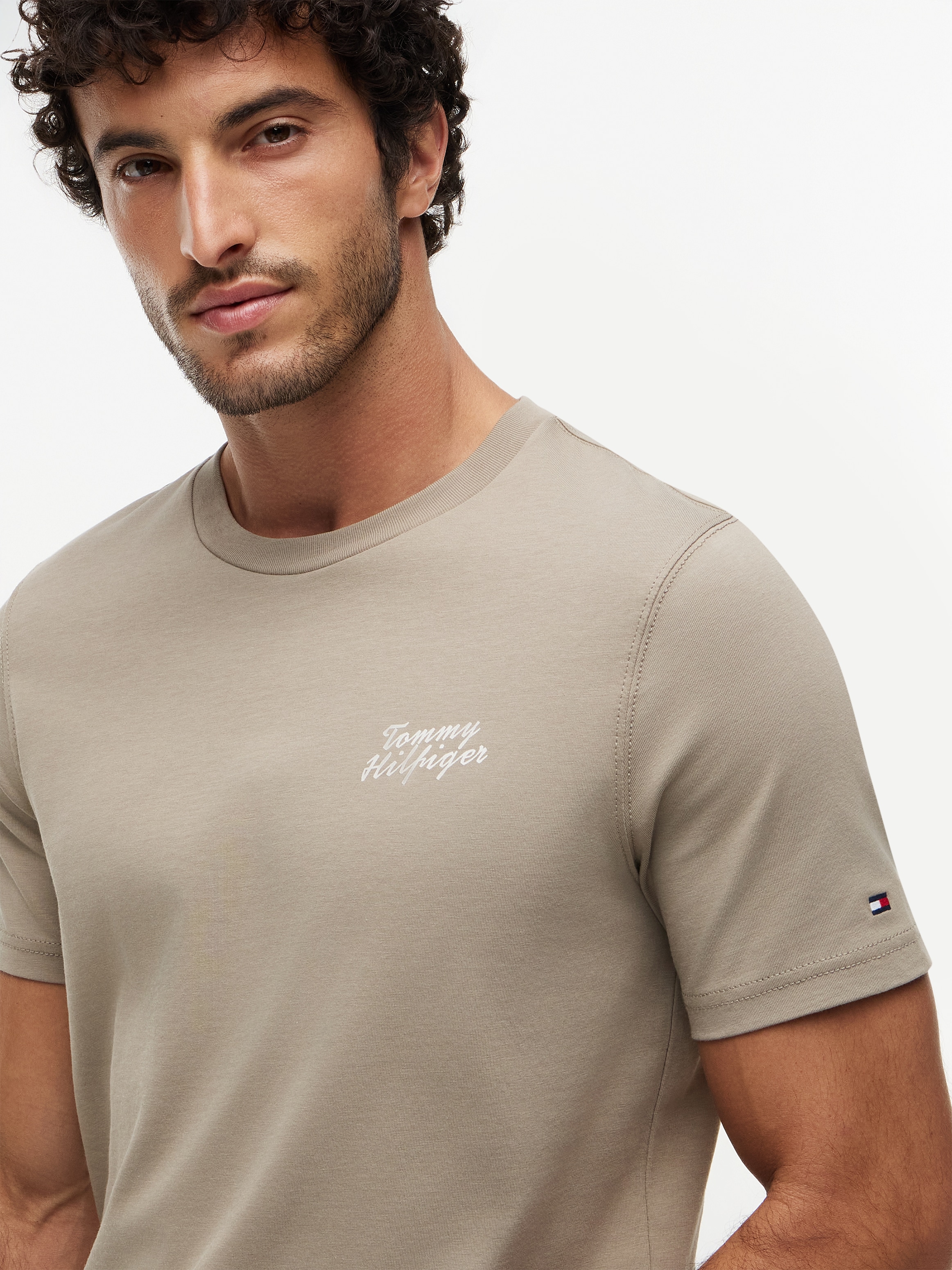 Tommy Hilfiger T-Shirt »PALM PHOTO PRINT« mit Fotoprint hinten