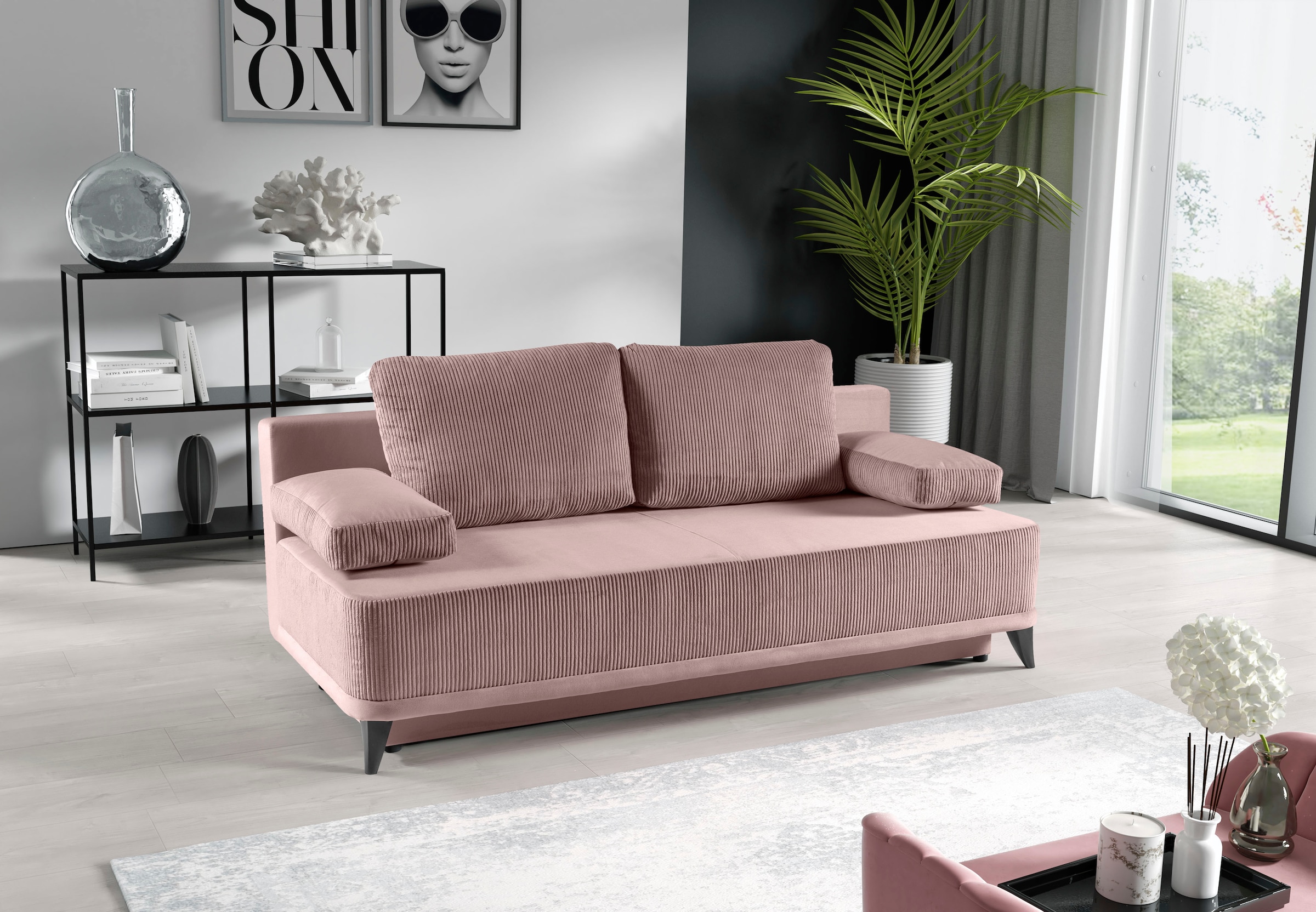 WERK2 Schlafsofa »Rosso«, 2-Sitzer Sofa und Schlafcouch mit Federkern &  Bettkasten kaufen bei OTTO