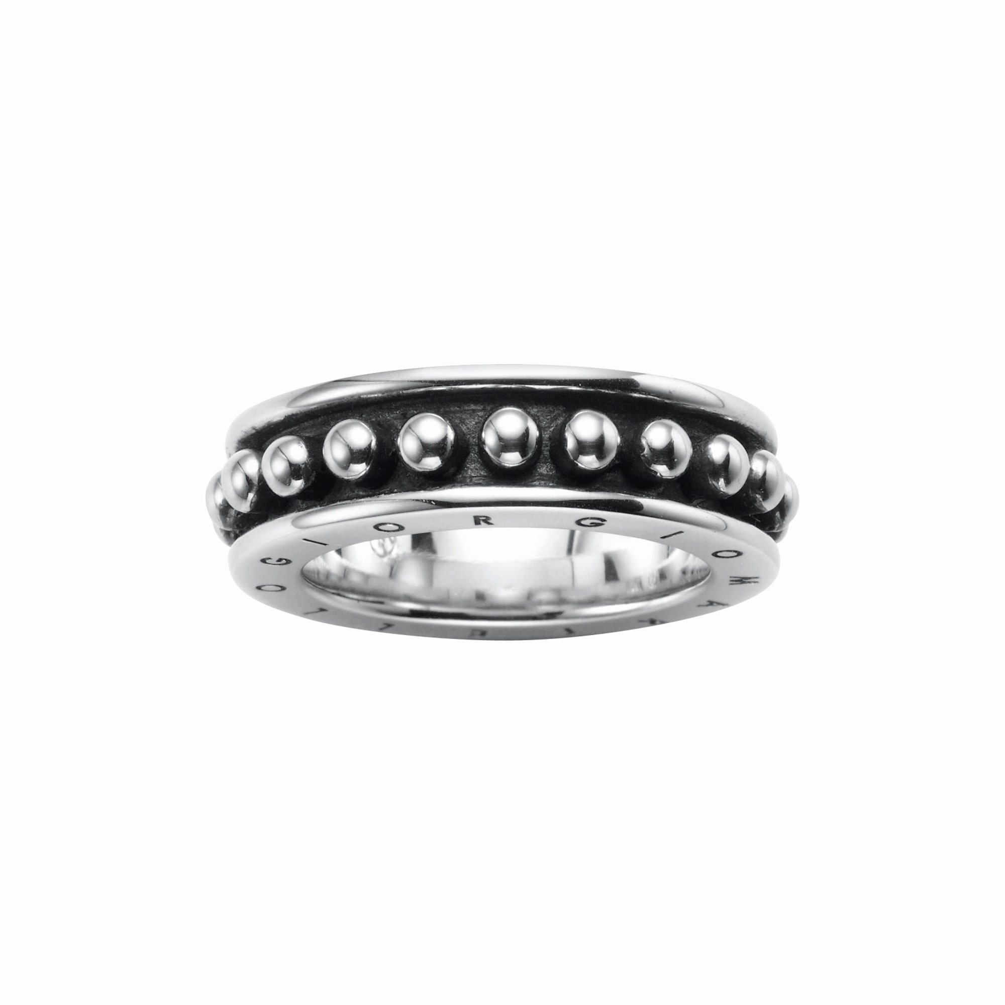 GIORGIO MARTELLO MILANO Silberring »Ring mit Halb-Kugeln, teilweise oxydiert, Silber 925«