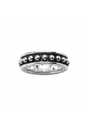 Silberring »Ring mit Halb-Kugeln, teilweise oxydiert, Silber 925«