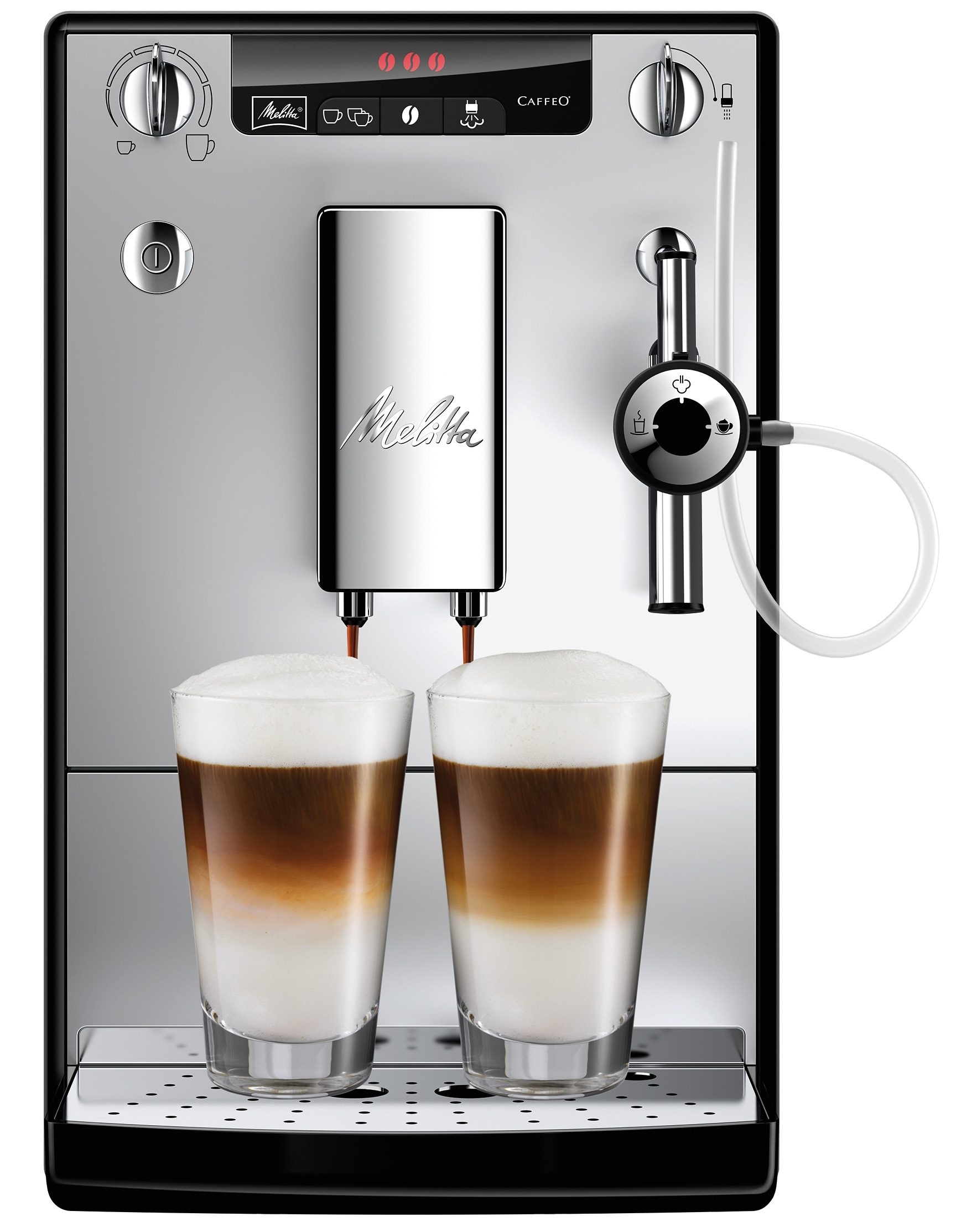 Melitta Kaffeevollautomat »Solo® & Perfect Milk E 957-201, schwarz«, Café crème&Espresso per One Touch, Milchsch&heiße Milch per Drehregler
