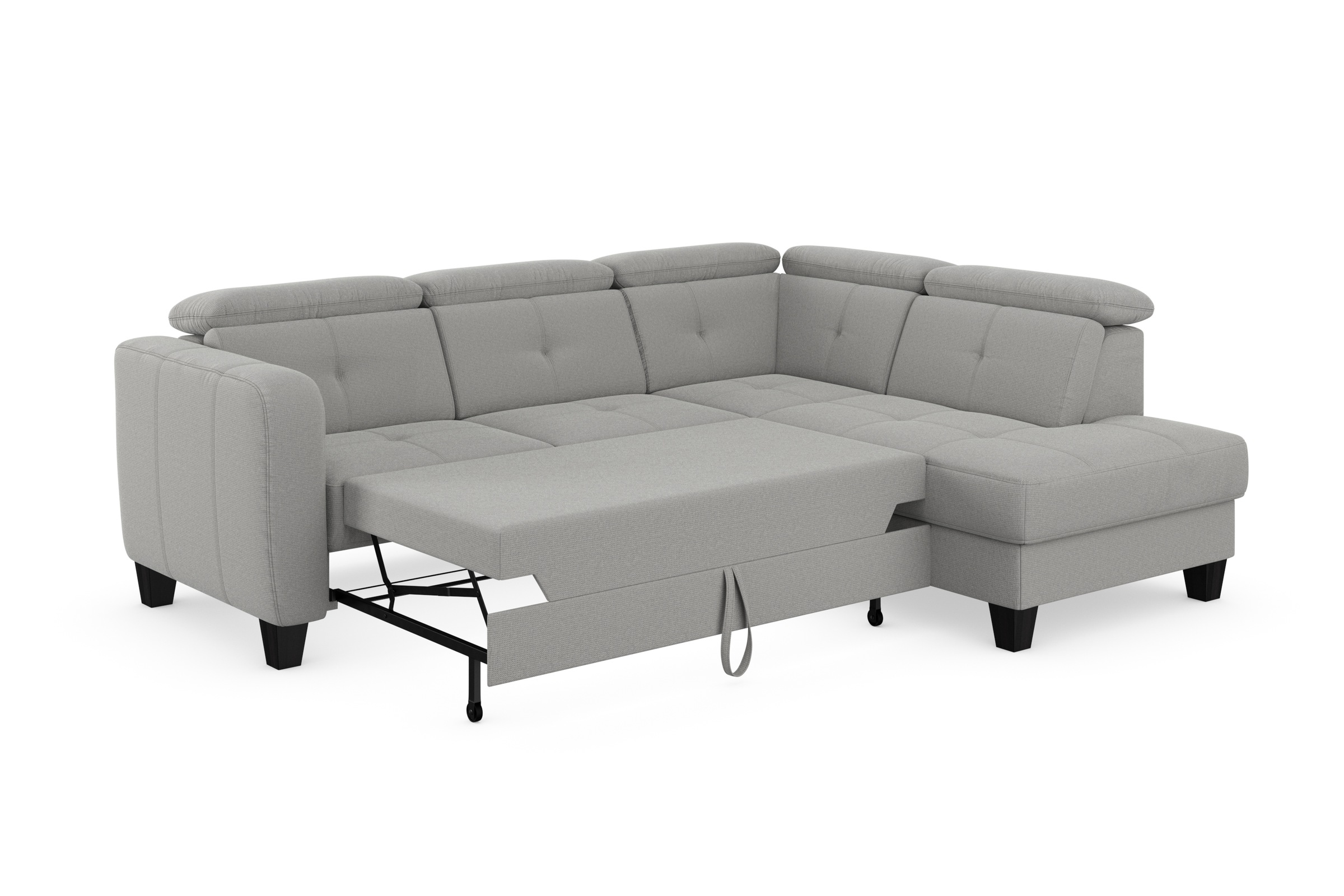 sit&more Ecksofa »Belluci L-Form«, inklusive Federkern, wahlweise mit Bettfunktion und Bettkasten