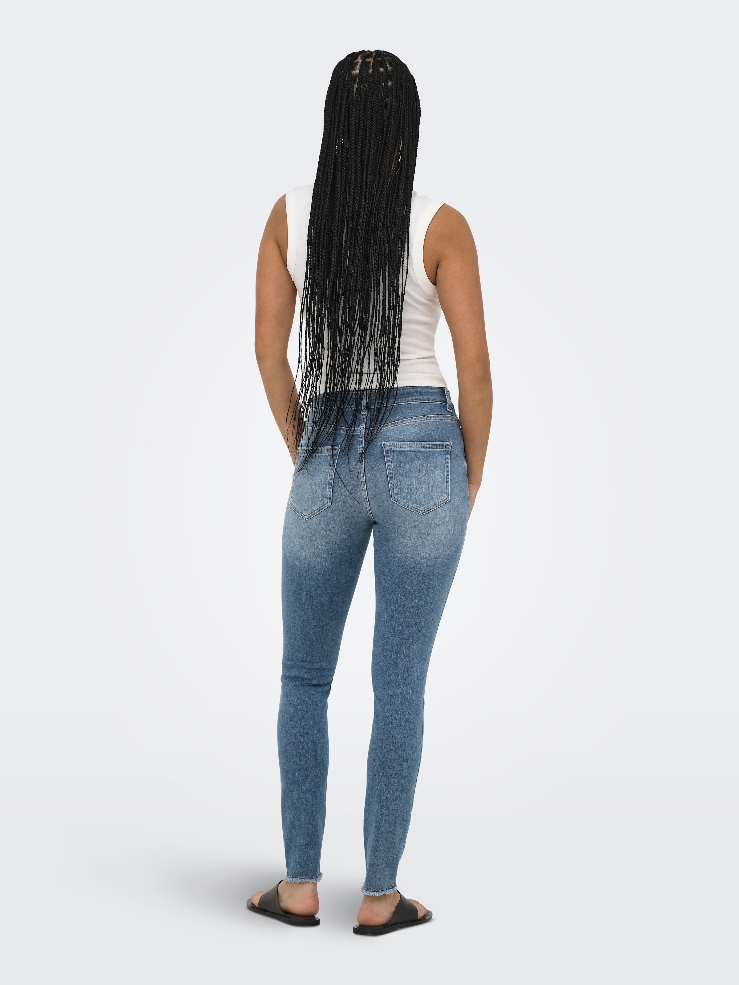 ONLY Skinny-fit-Jeans »ONLBLUSH MID SK ANK RW DNM REA363« Baumwollmischung, skinny fit