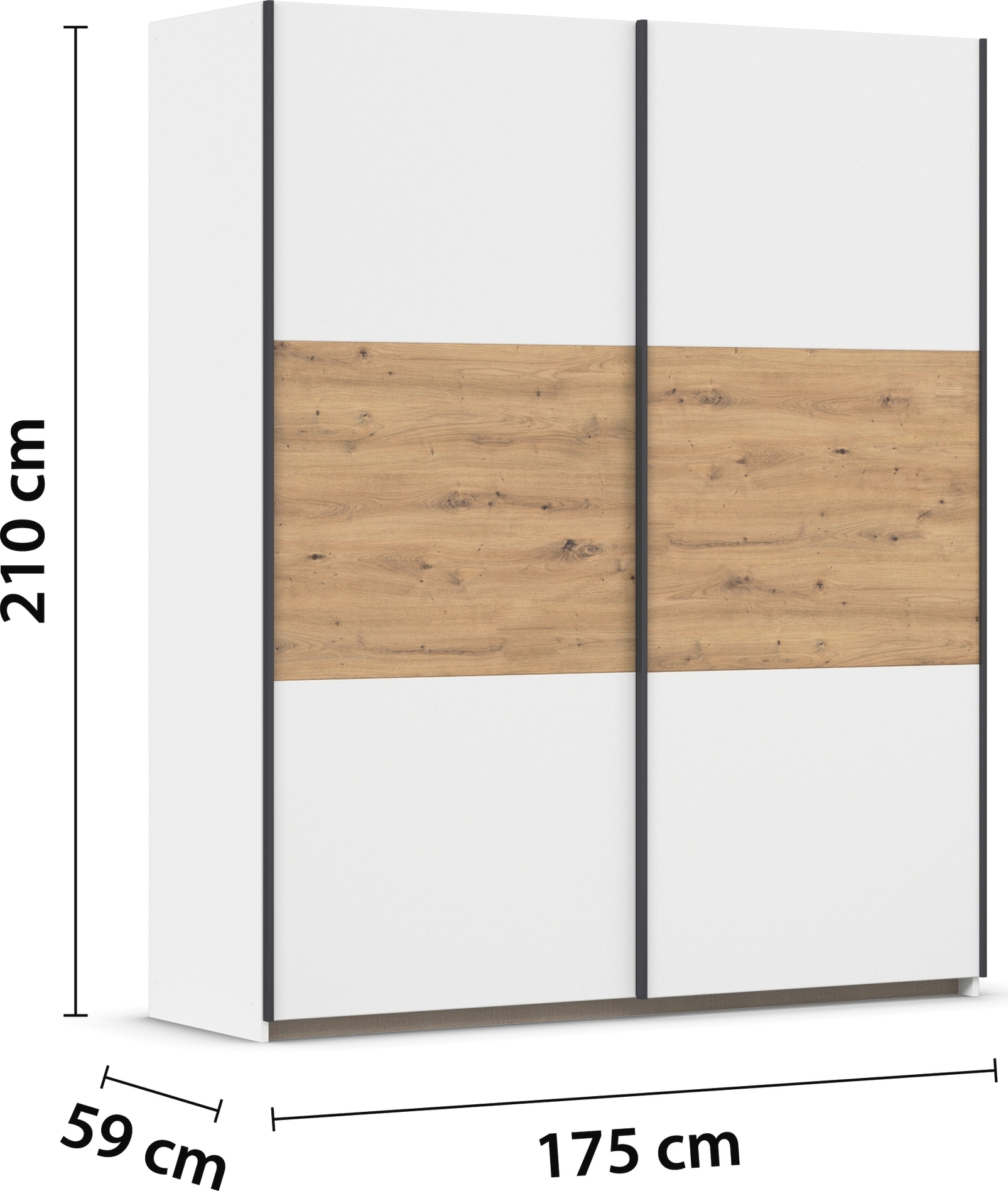 rauch Schwebetürenschrank »Kleiderschrank Schrank Garderobe Garderobenschrank Wäscheschrank NEO« 3 verschiedene Ausstattungen BASIC/CLASSIC/PREMIUM (inkl. SOFT-CLOSE),  mit großzügigem Stauraum und vielfältigen Farbkombinationen