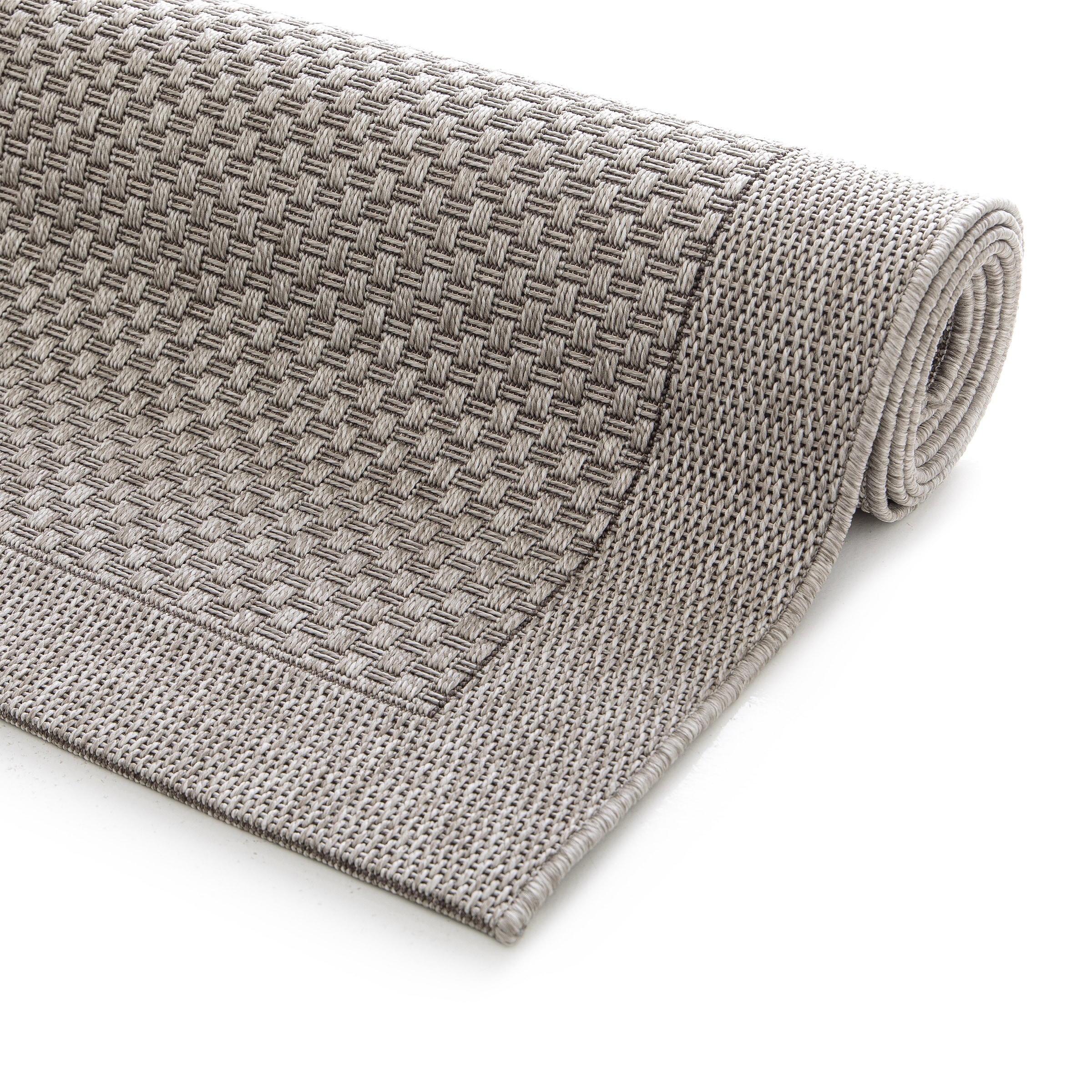 OTTO home Teppich »Arona, Sisal-Optik mit Bordüre, auch für Balkon und Terrasse« rechteckig 7 mm Höhe In- und Outdoor geeignet, Wetterfest & UV-beständig