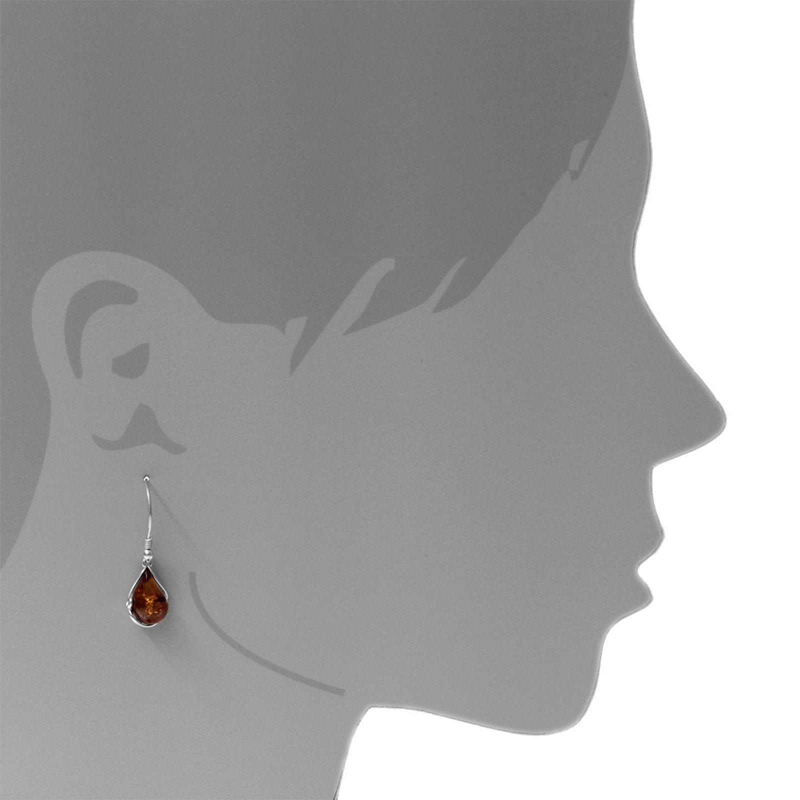 OSTSEE-SCHMUCK Paar Ohrhänger »- Gabi - Silber 925/000 - Bernstein«