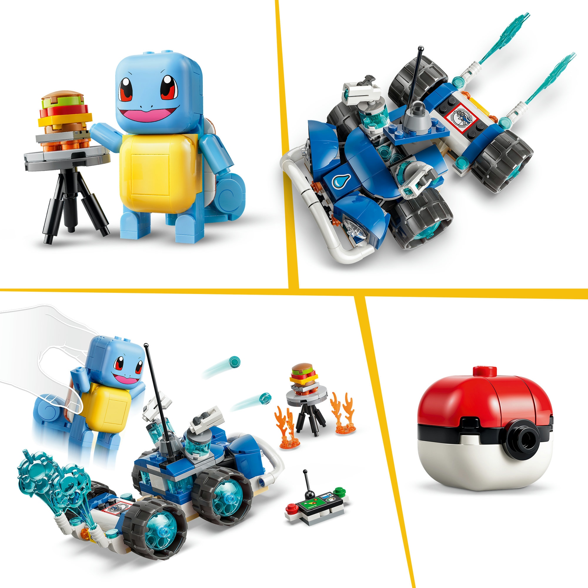 LEGO® Konstruktionsspielsteine »SMART Play™  Trainer-Buggyabenteuer mit Schiggy (72156), LEGO Pokémon« Mit SMART Brick kombatibel (nicht enthalten)