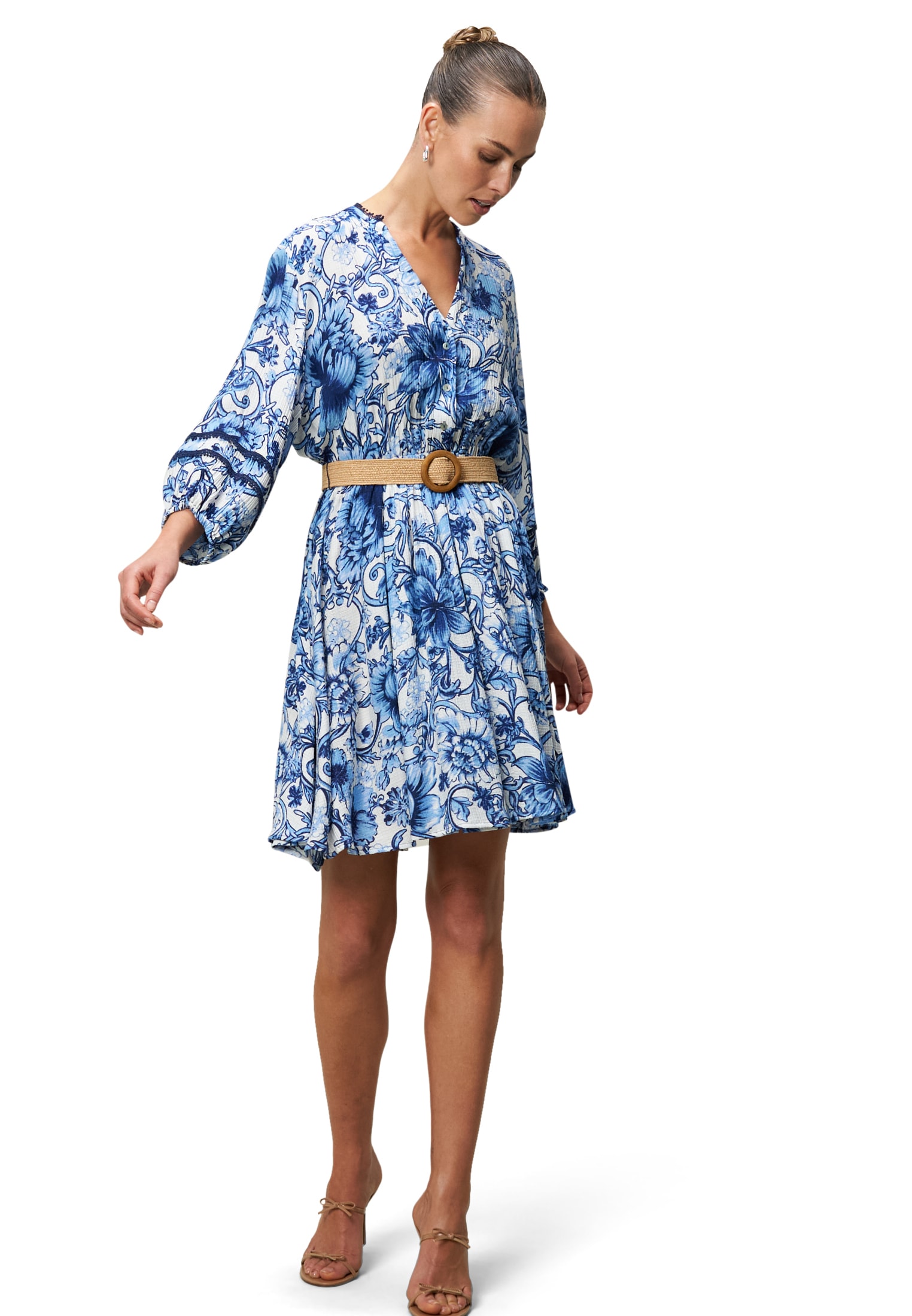 Zero Minikleid »Minikleid mit Blumendruck«