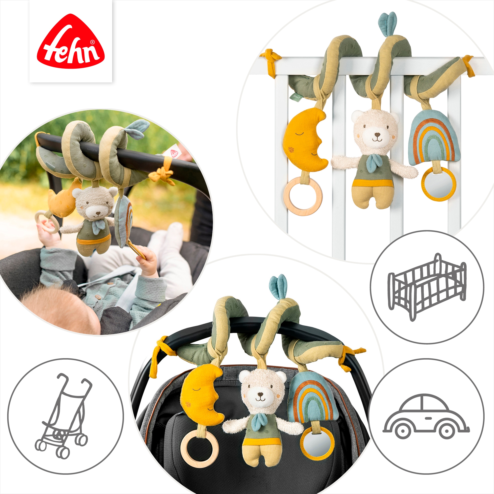 Fehn Greifspielzeug »Activity-Spirale Bär«