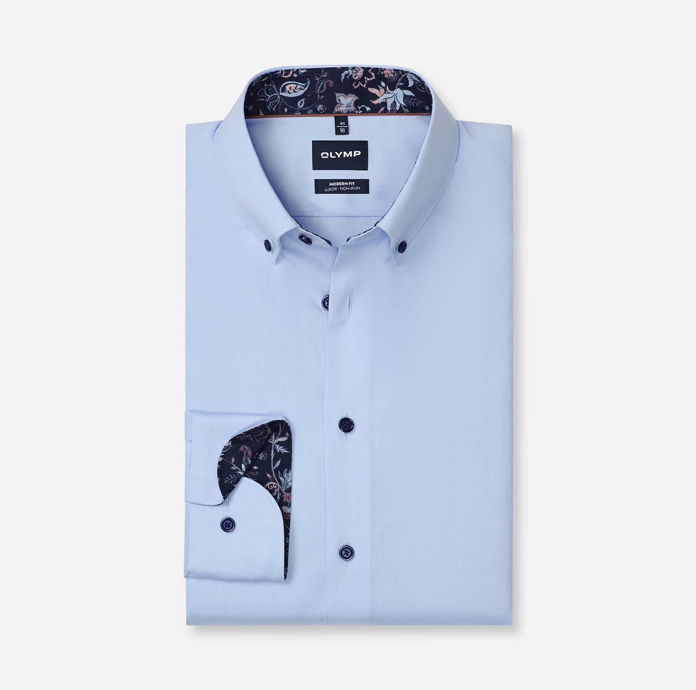 OLYMP Langarmhemd »Luxor« Businesshemd, Button-down-Kragen, Modern Fit