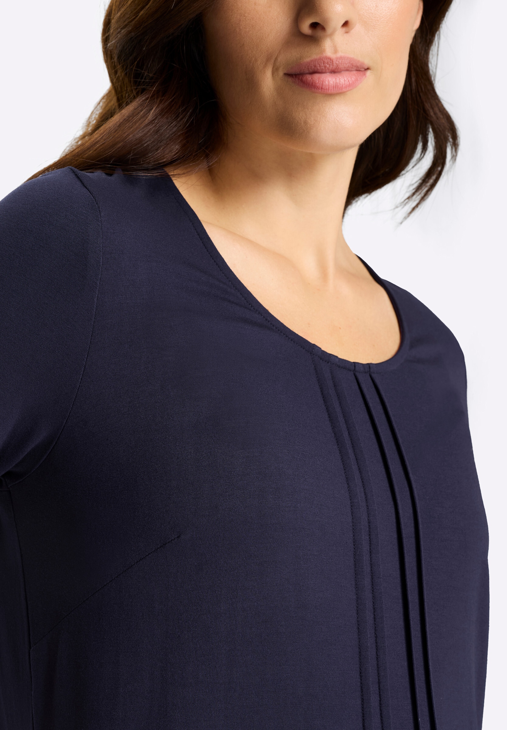 Sieh an! Shirtkleid »Jersey-Kleid Jerseykleid mit Biesenverzierung« Ohne Taschen