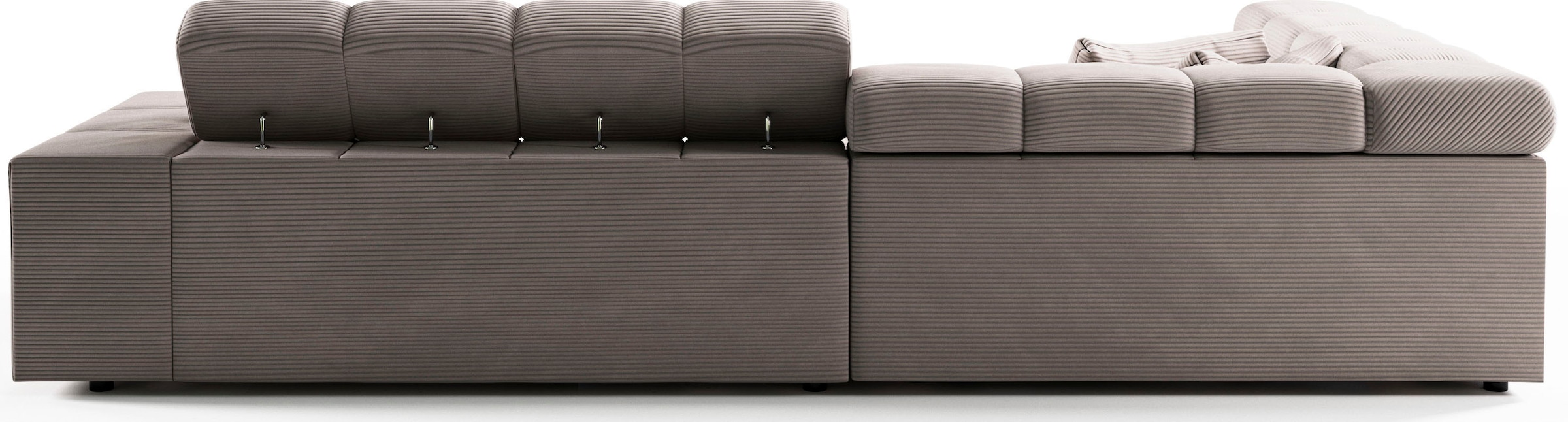 Home affaire Ecksofa »Ancona incl. Kopfteilverstellung, OTTOs Choice, Breite 319cm, L-Form« wahlweise motorische Sitztiefenverstellung, auch in Cord + Easy Care