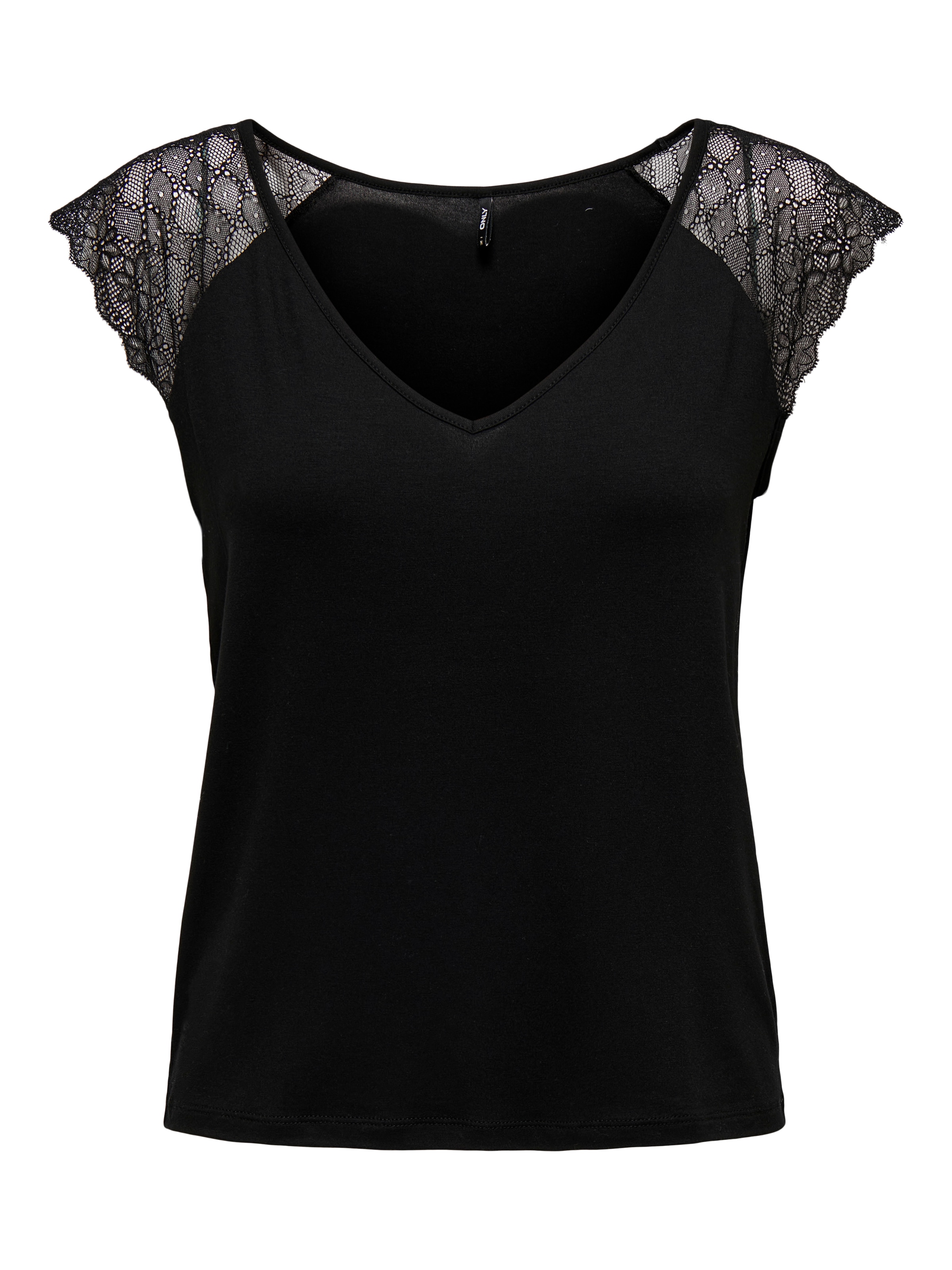 ONLY V-Shirt »ONLPETRA S/S LACE MIX TOP CS JRS«