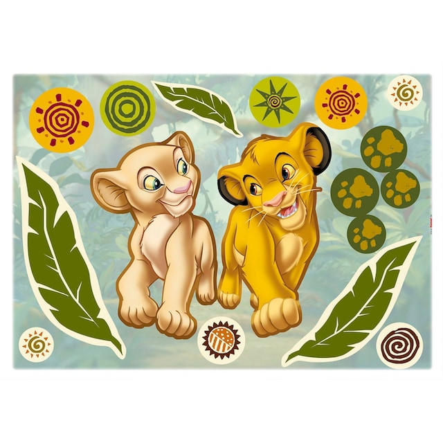 Komar Wandtattoo »Simba and Nala«, (17 St., Anzahl Teile 17), 50x70 cm (Breite  x Höhe), selbstklebendes Wandtattoo bestellen bei OTTO