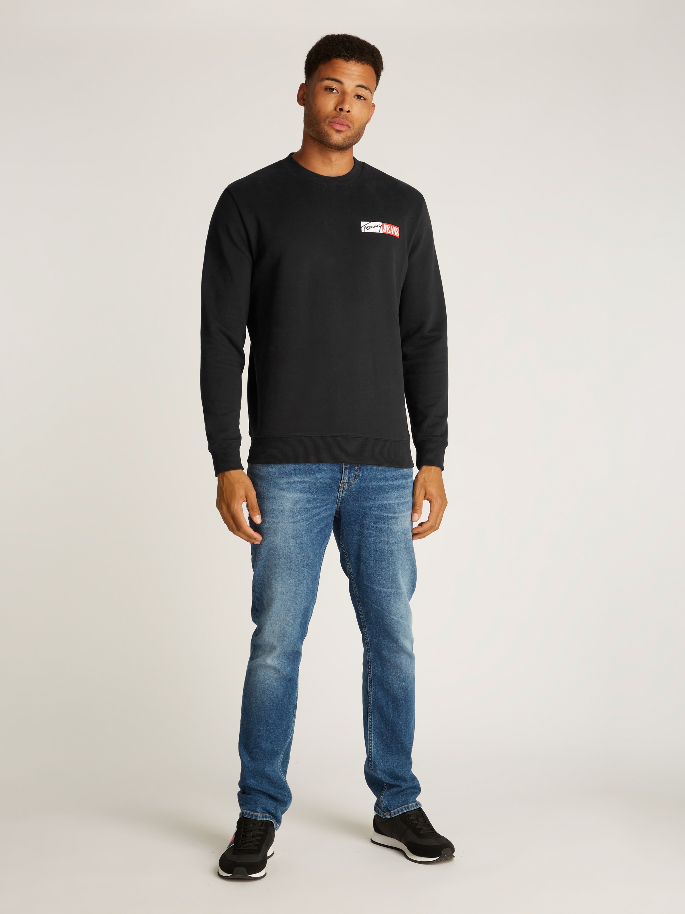 Tommy Jeans Plus Sweatshirt »TJM REG ENTRY GRAPHIC CREW EXT«, in Großen Größen, Logodruck