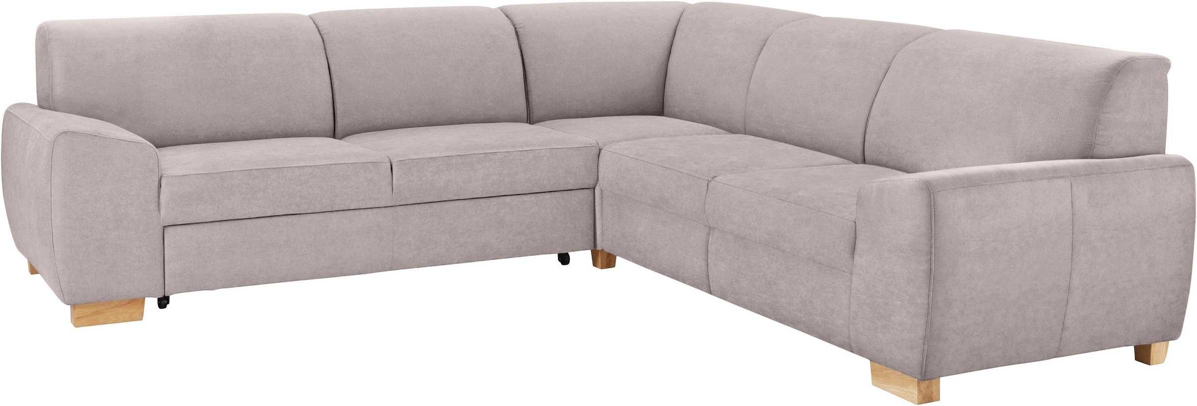 DOMO collection Ecksofa »Incanto kubische Formensprache, komfortabel, flache Armlehnen, L-Form«, wahlweise mit Bettfunktion