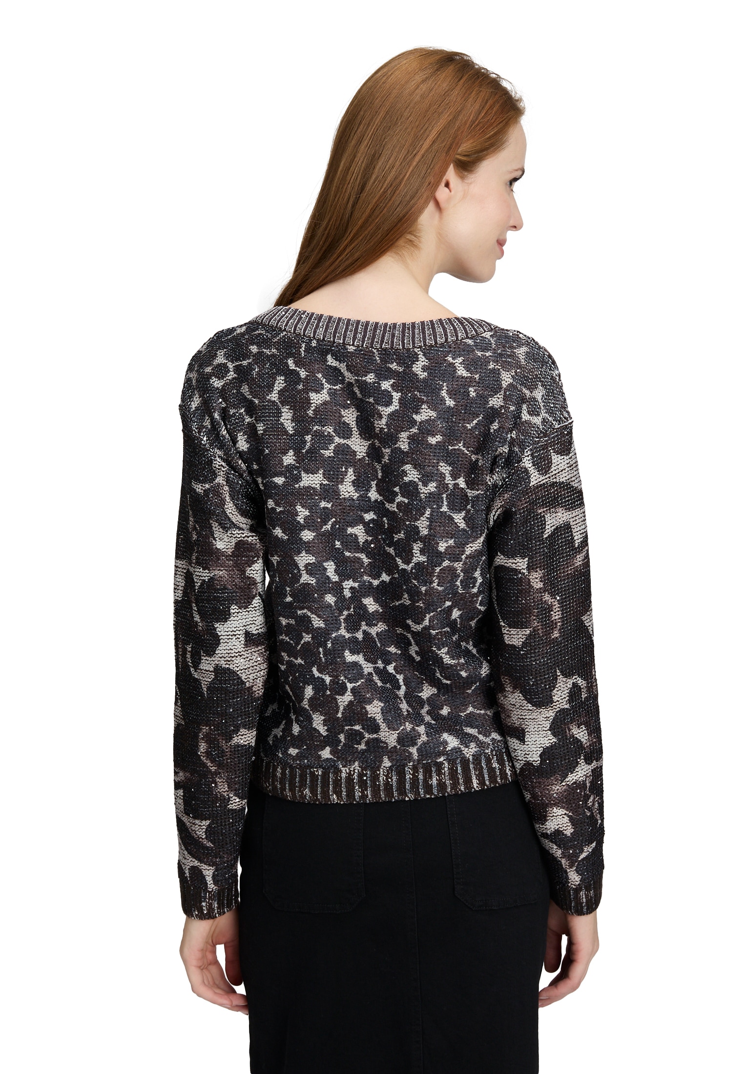 Betty Barclay Rundhalspullover »Grobstrick-Pullover mit Pailletten«
