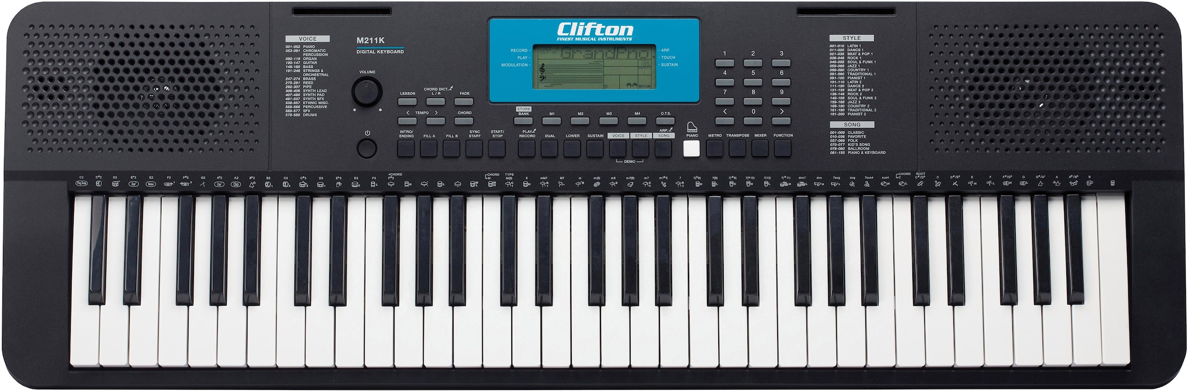 | mit verschiedenen 200 »M211«, OTTO kaufen Home-Keyboard Schlagzeug Clifton online Grooves