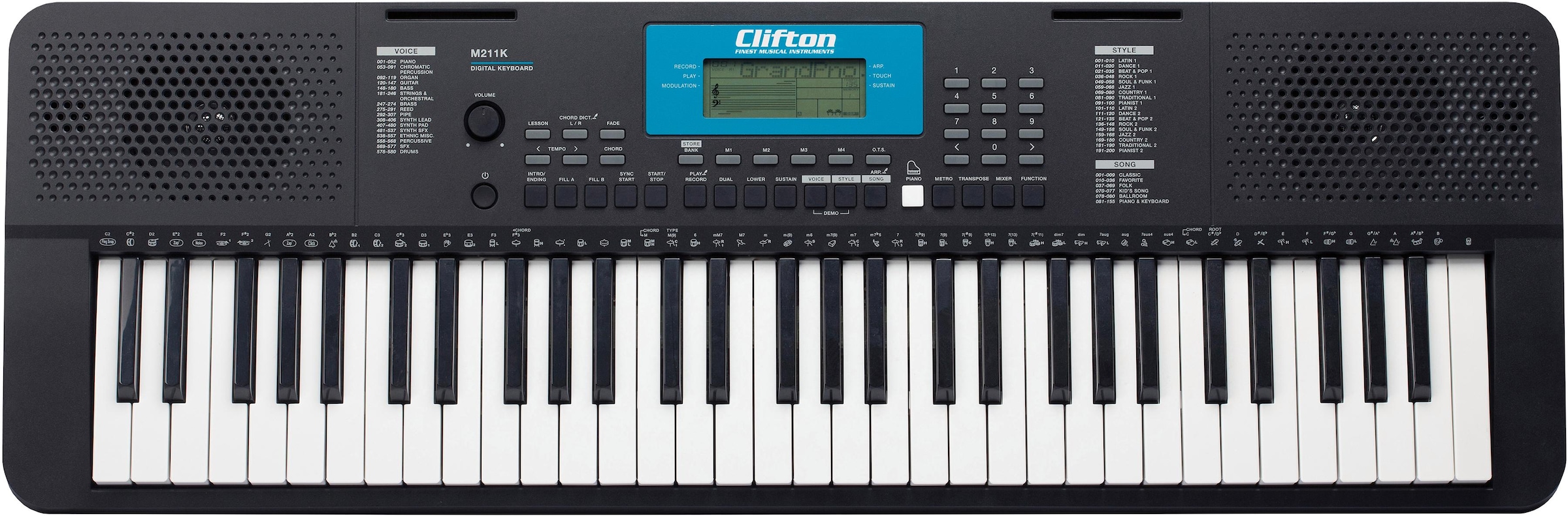 Clifton Home-Keyboard »M211«, mit 200 verschiedenen Schlagzeug Grooves  online kaufen | OTTO