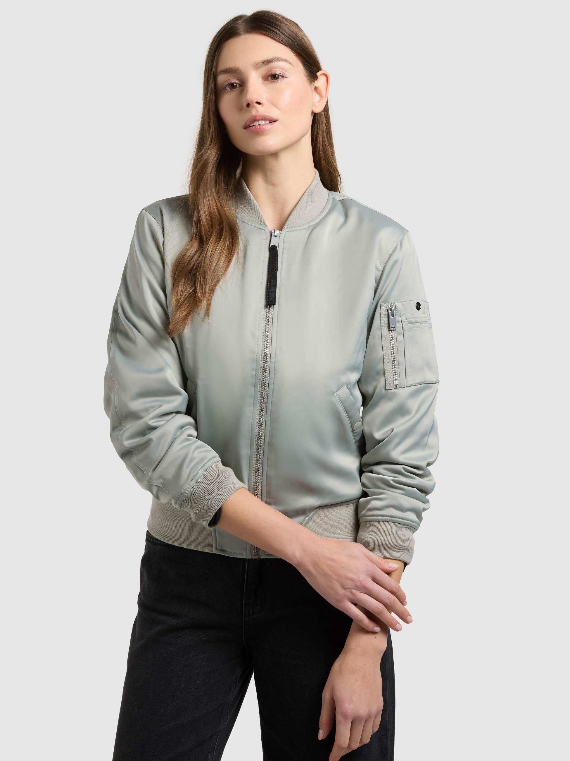 khujo Bomberjacke »Bomberjacke Beth« ohne Kapuze Seidig glatte Blousonjacke