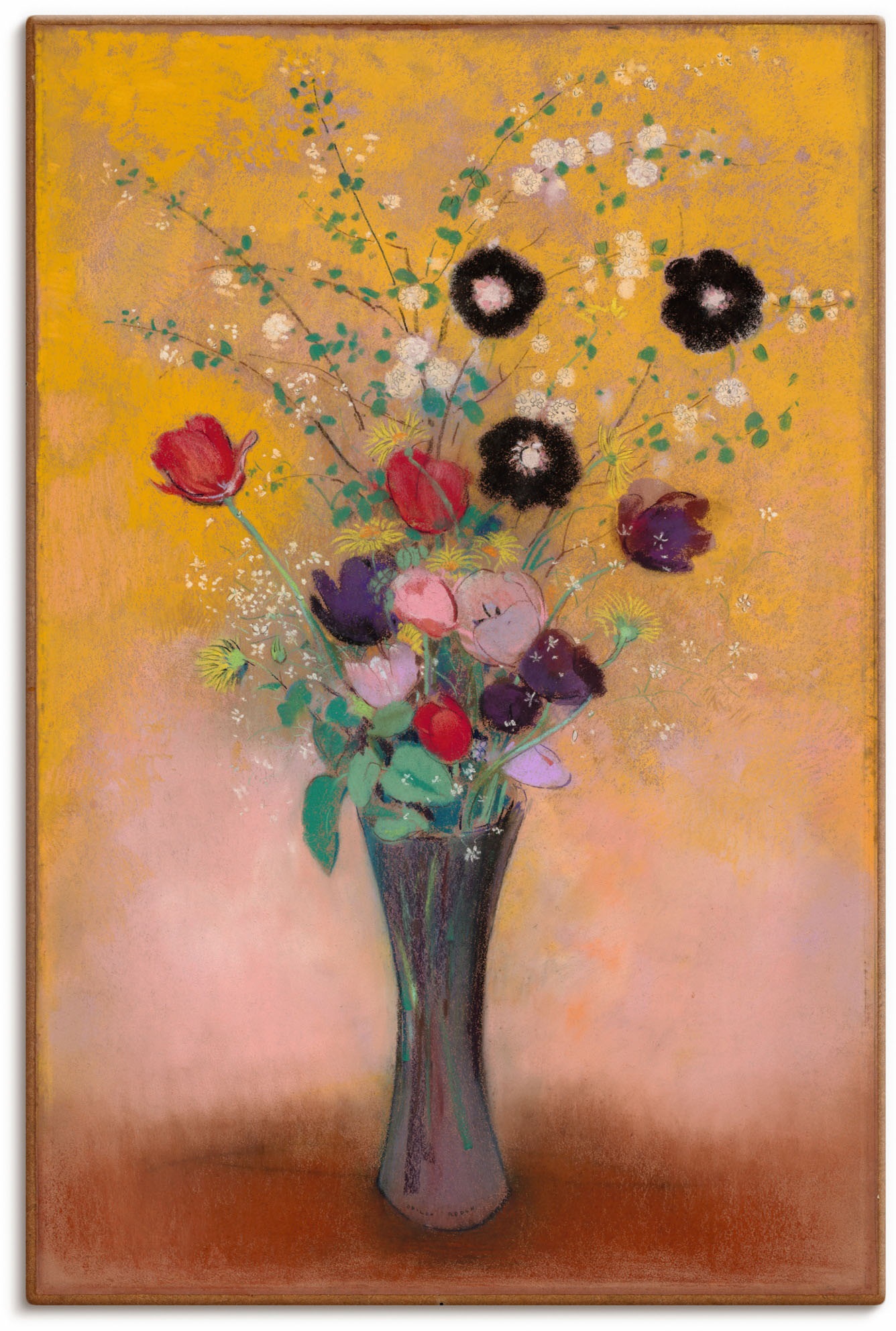 Artland Wandbild »Vase mit Blumen. 1916«, Blumenbilder, (1 St.), in vielen Größen & Produktarten - Alubild / Outdoorbild für den Außenbereich, Leinwandbild, Poster, Wandaufkleber / Wandtattoo auch für Badezimmer geeignet
