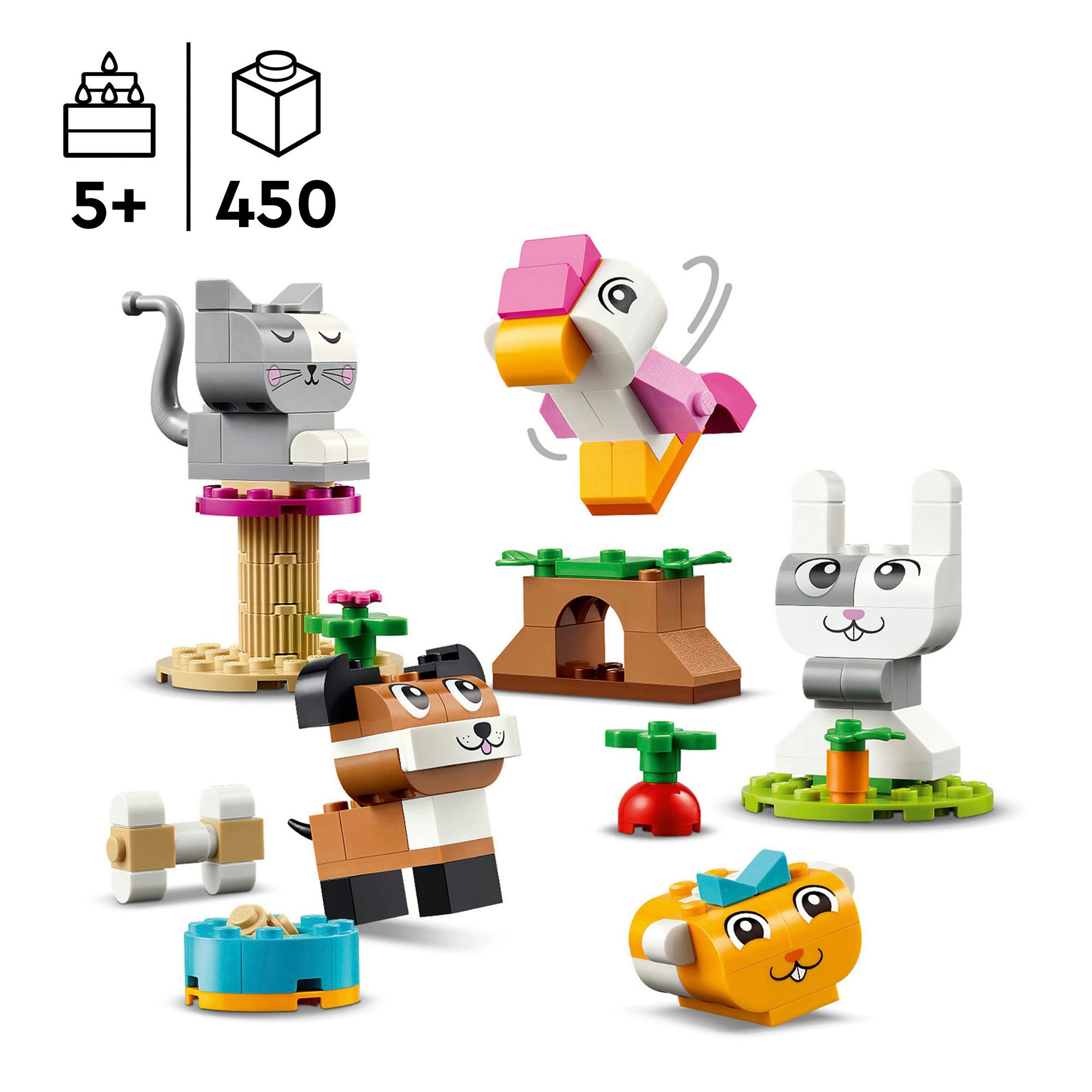 LEGO® Konstruktionsspielsteine »Kreative Tiere (11034), LEGO Classic«, (450 St.), Made in Europe