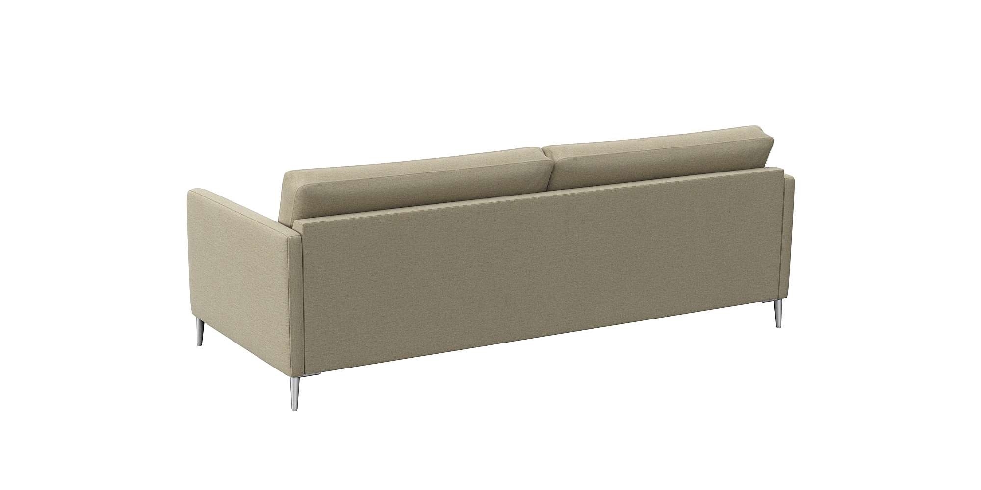 FLEXLUX 3-Sitzer »Fiore, super Sitzkomfort durch Kaltschaum im Sitz« schmale Armlehnen, Füße Alu