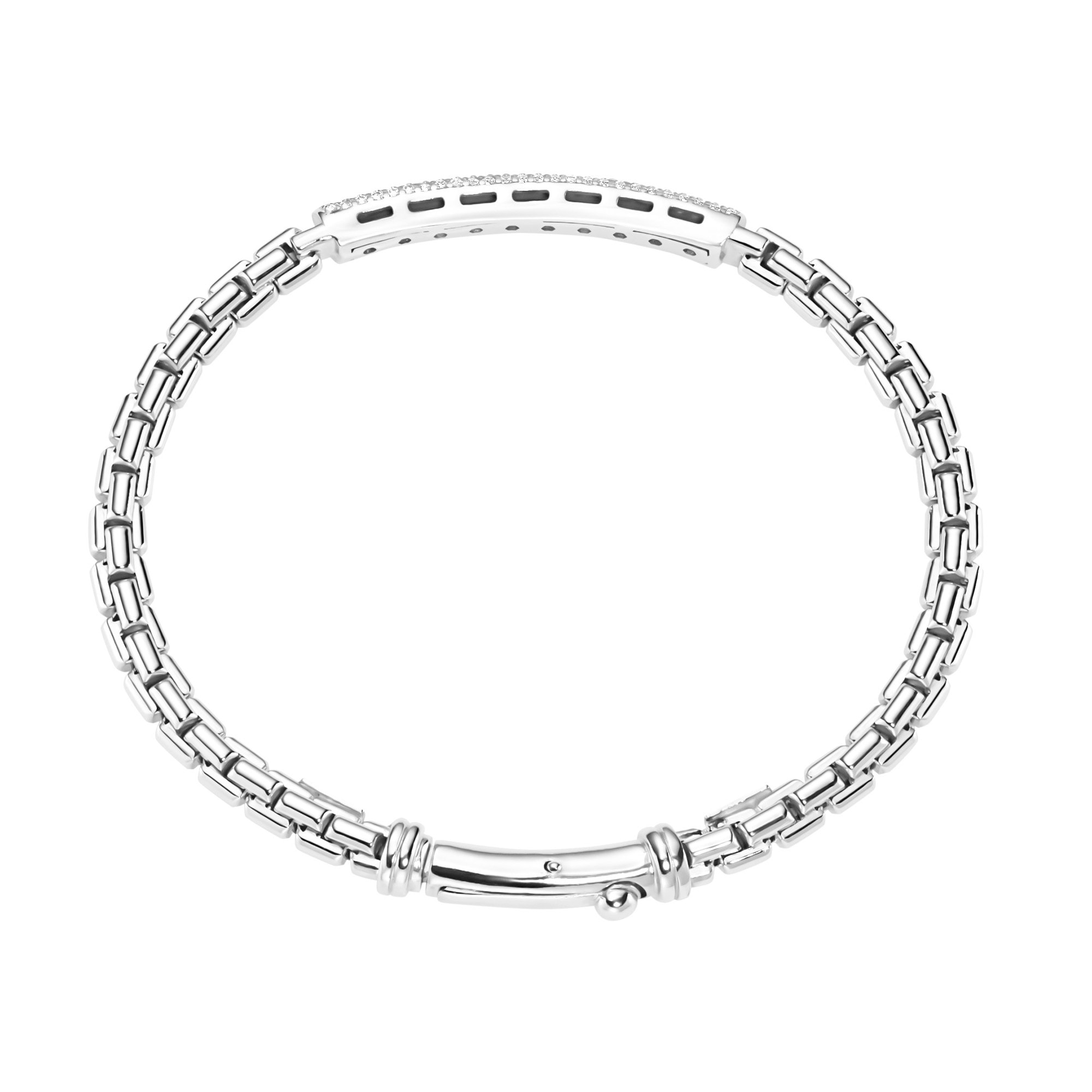 GIORGIO MARTELLO MILANO Armspange »Armspange in Kettenoptik, mit weißen Zirkonia, Silber 925«