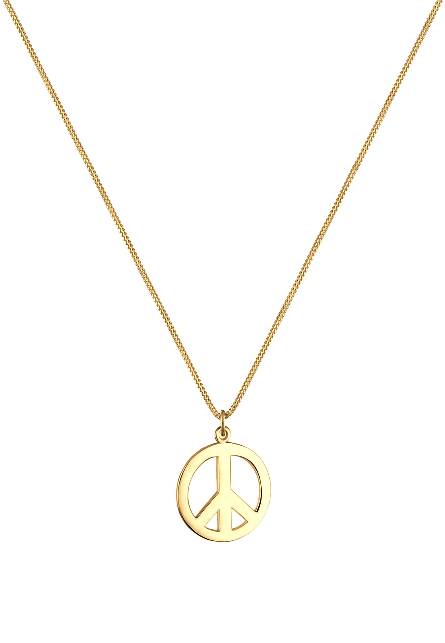 Elli Kette mit Anhänger »Halskette Boho Peace Zeichen 925 Silber«