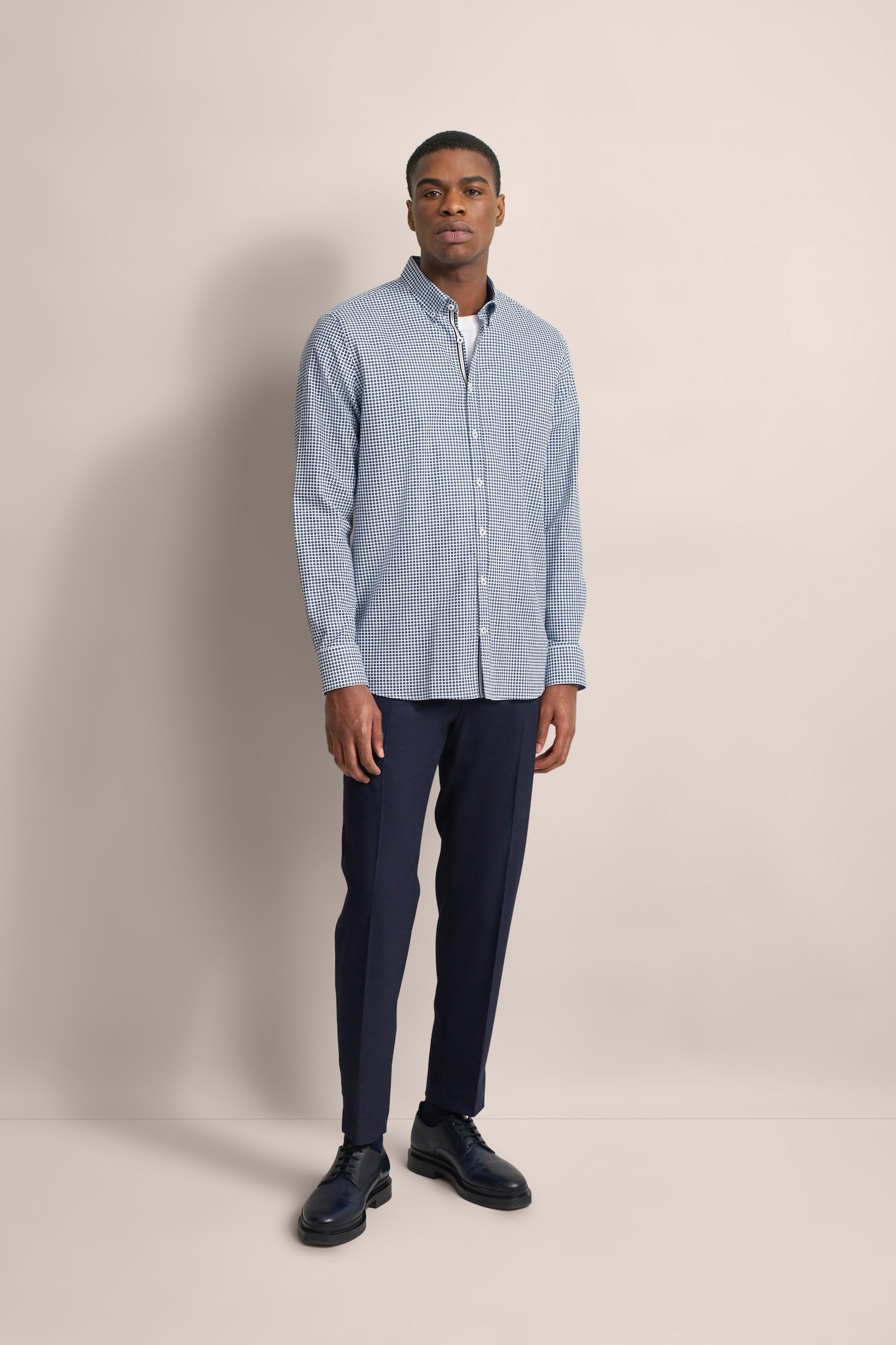 bugatti Langarmhemd, aus 100 % Baumwolle