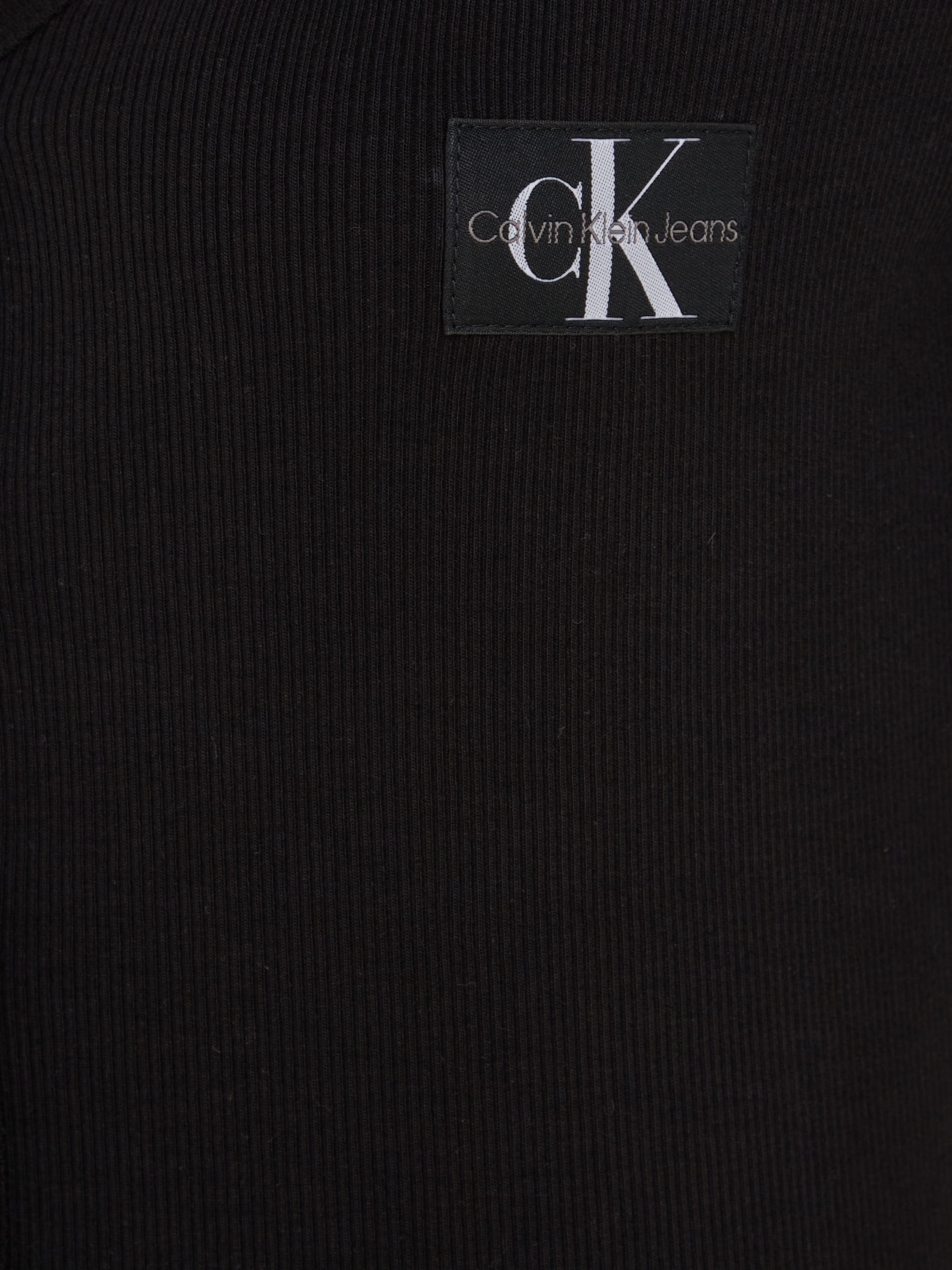 Calvin Klein Jeans Jerseykleid »LABEL LONG SLEEVE RIB DRESS«