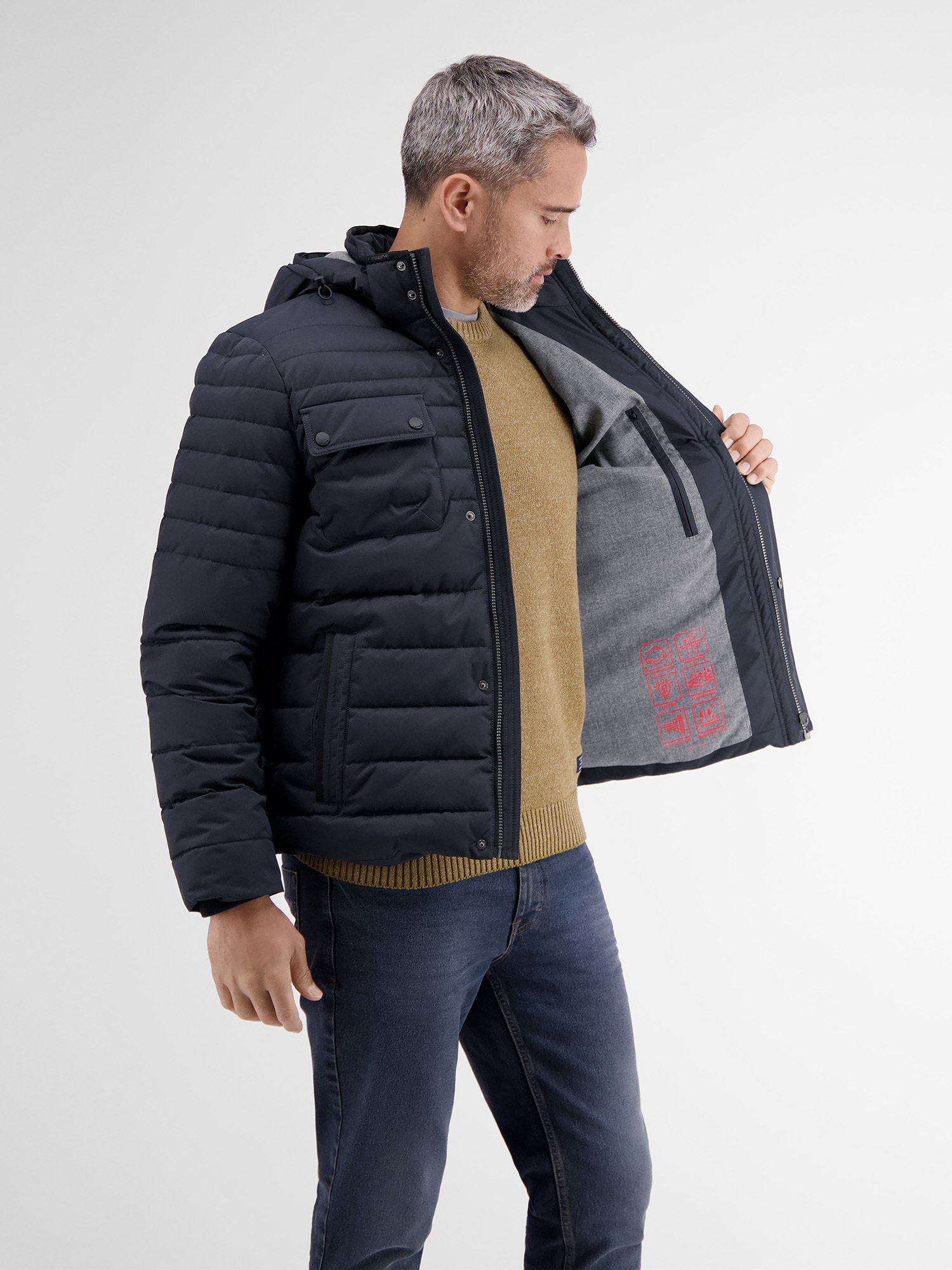 LERROS Steppjacke »LERROS Steppjacke mit abnehmbarer Kapuze«, mit Kapuze