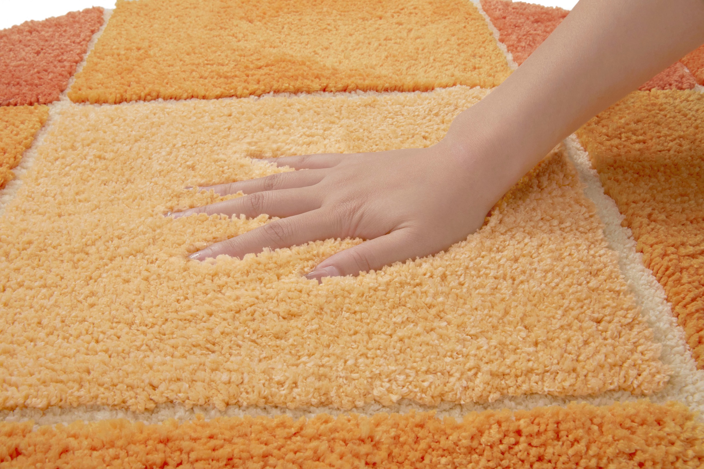 my home Badematte »Pia«, rutschhemmend beschichtet, strapazierfähig-fußbodenheizungsgeeignet-schnell trocknend, Badteppich, karierte Badematten, rechteckig, rund & als 3-tlg. Set