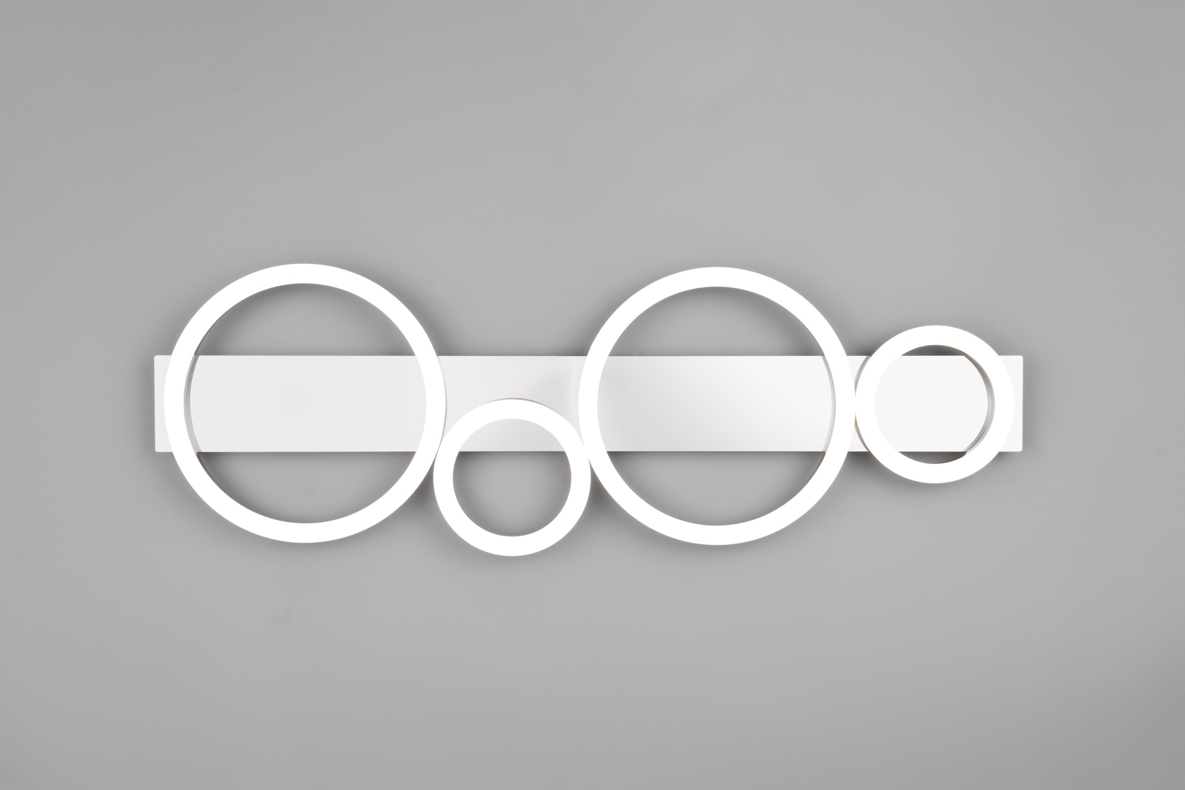 REALITY Leuchten LED Deckenleuchte »LUMOS, Deckenlampe mit LED Ringen, 26,5W 3300 Lumen 4000K kaltweiß« LED-Board 1 Stk. Kaltweiß als Wandlampe oder Deckenlampe montierbar, B/H/T: 72 x 23 x 5,5 cm