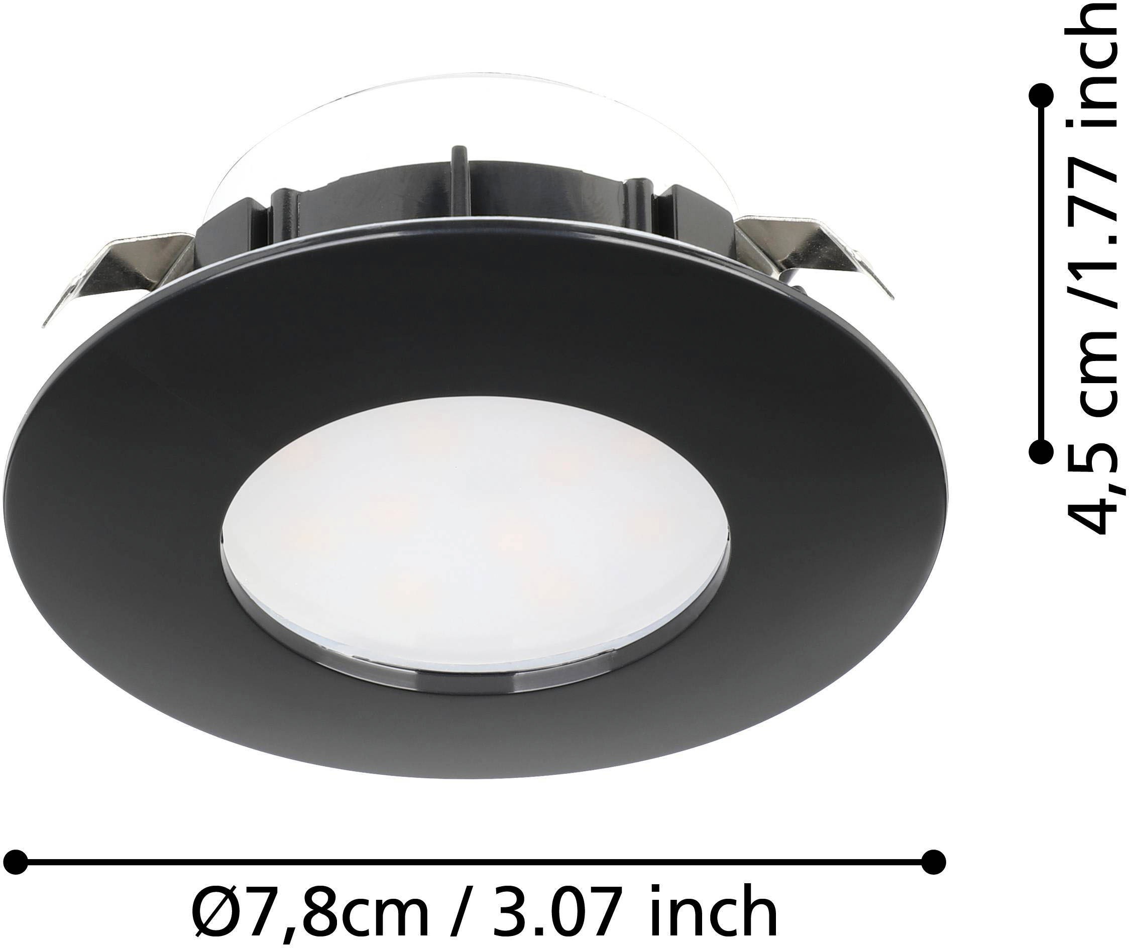 EGLO Deckenleuchte »PINEDA«, Leuchtmittel LED-Modul | LED fest integriert, Deckenleuchte in schwarz aus Kunststoff - 4,9W - Warmweiß