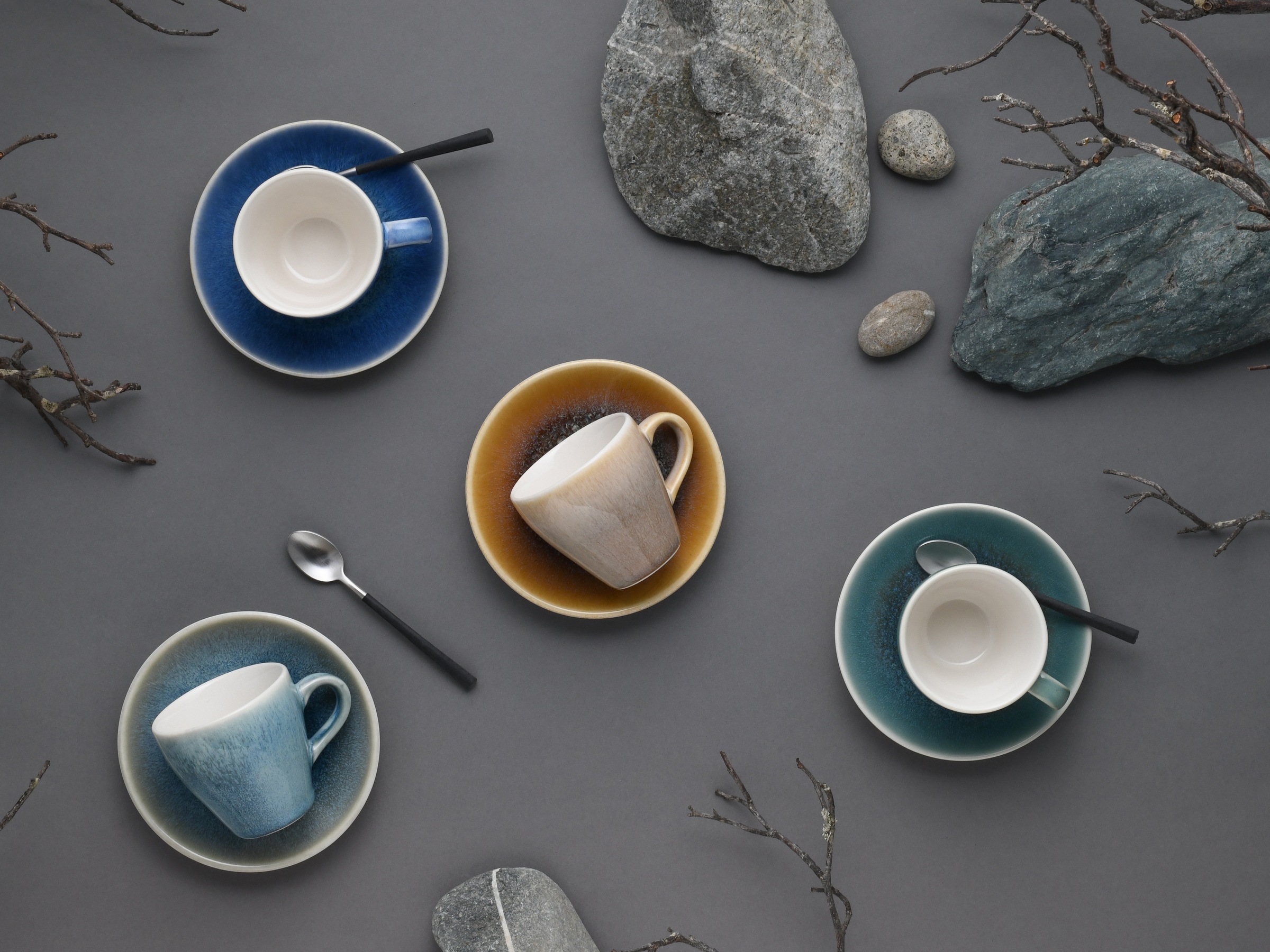 CreaTable Espressotasse »Caldera Mix, Espresso-Set, 8-tlg.« Reaktivglasur