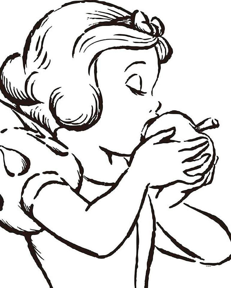 Komar Bild »Snow White Apple Bite - white«, Disney, (1 St.), Wandbild zur Dekoration im Kinderzimmer - ohne Rahmen