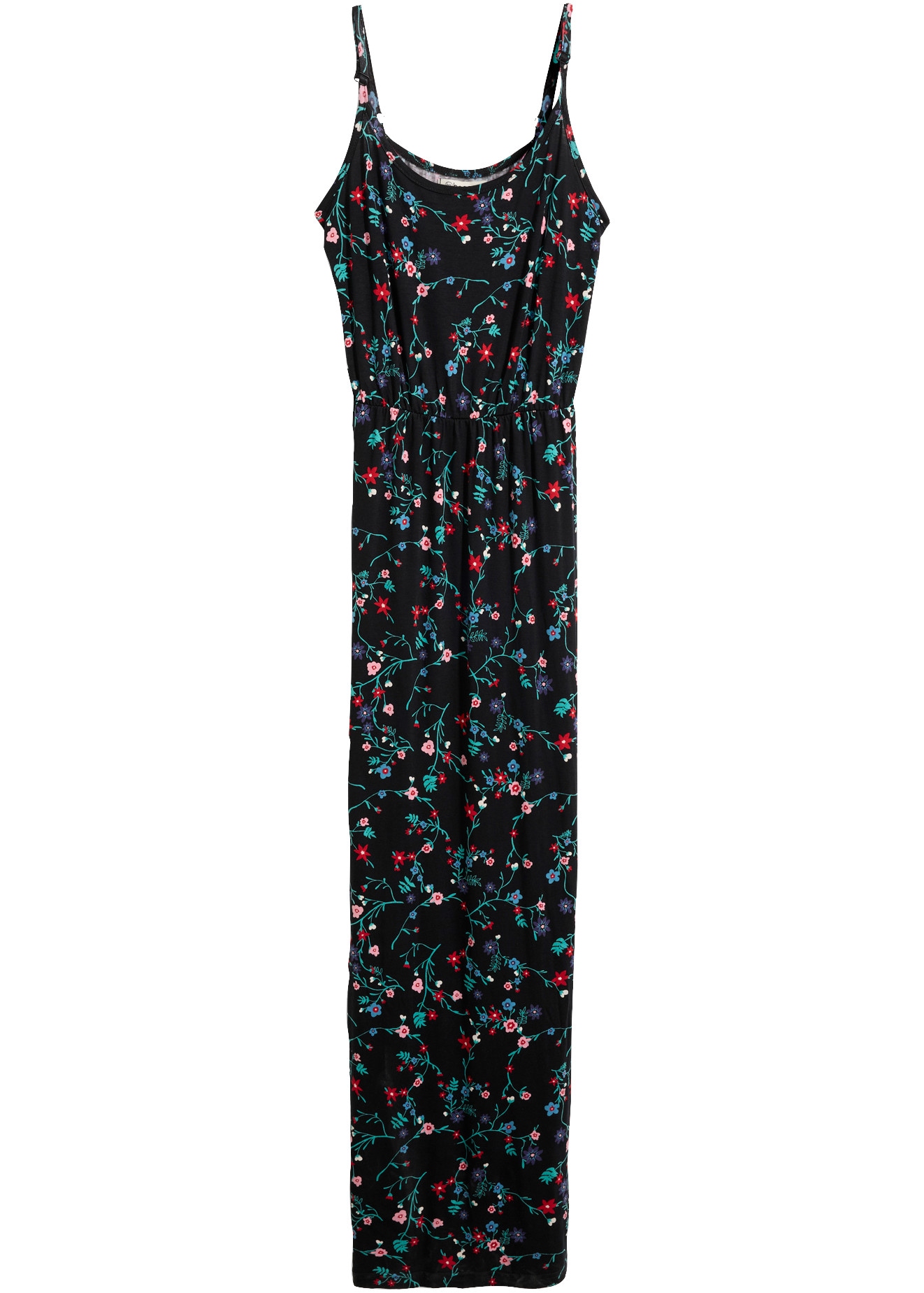 bonprix Maxikleid regular fit, ohne Ärmel, aus Viskose und Elasthan, Maxikleid-Länge
