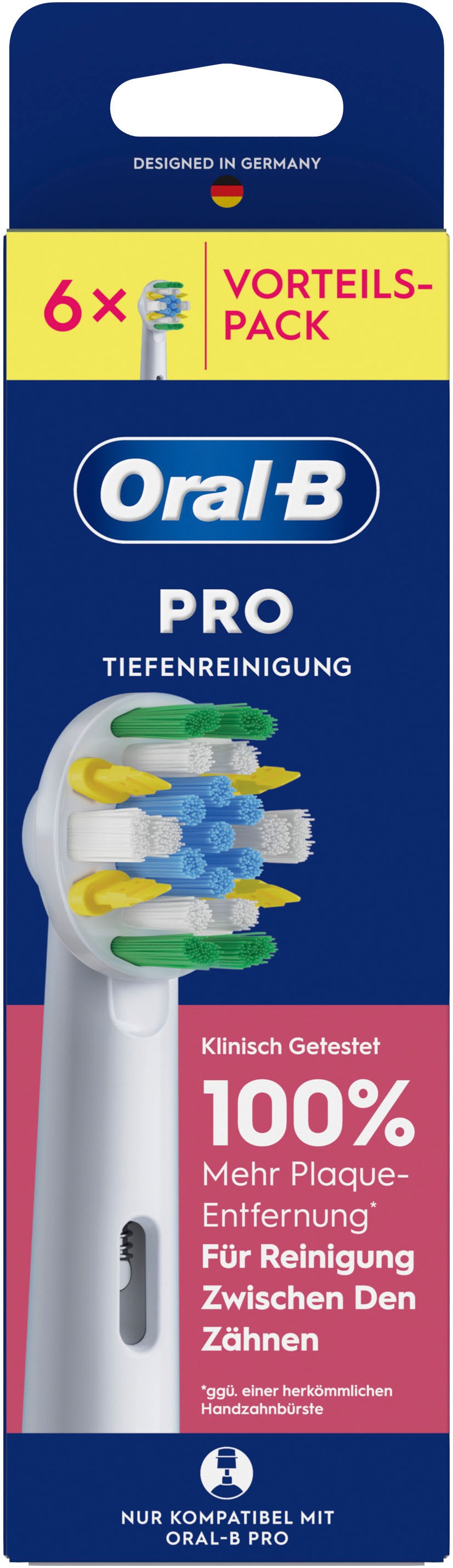 Oral-B Aufsteckbürsten »Pro Tiefenreinigung« Tiefe Zahnreinigung mit innovativen X-förmigen Borsten
