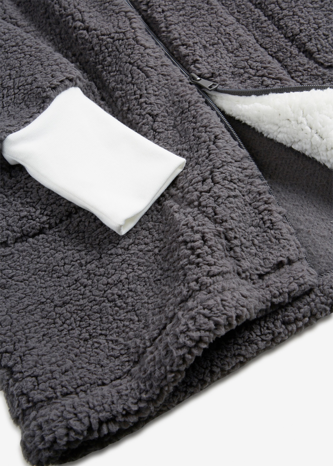 bonprix Fleecejacke mit Kapuze