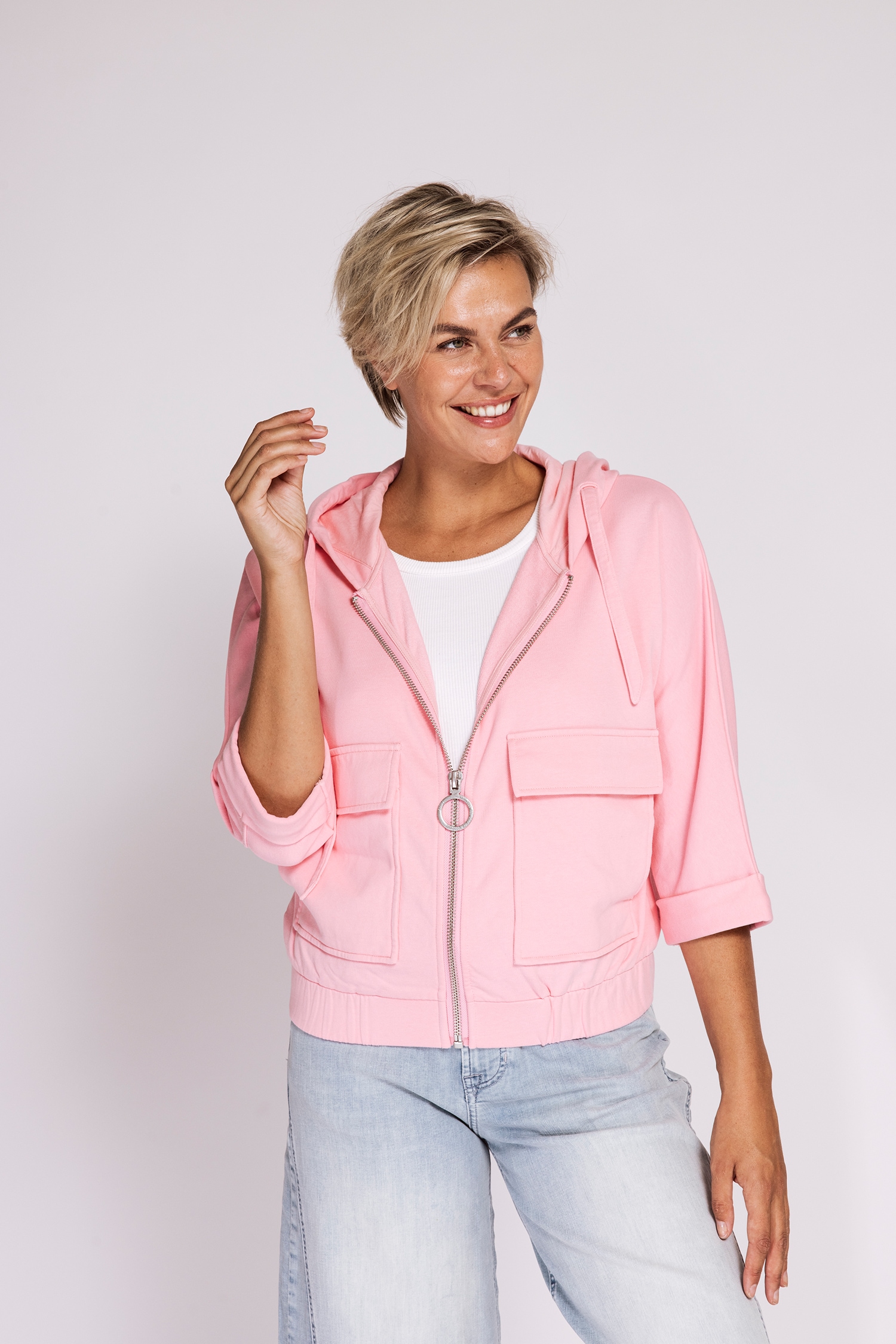 Zhrill Sweatblazer »HARIKE« mit Kapuze und Kordelzug