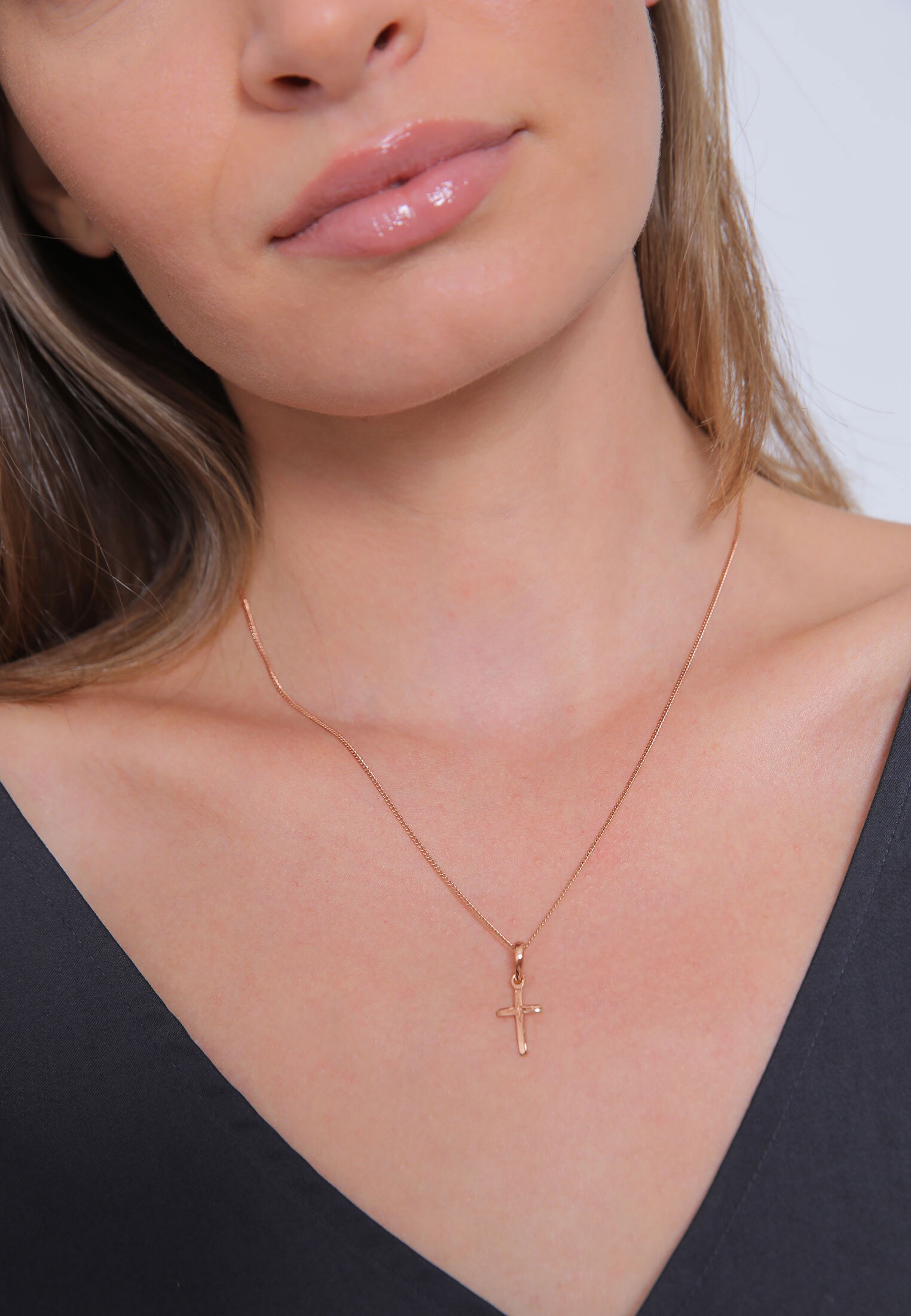 Elli Kette mit Anhänger »Halskette Kreuz Religion Stern Details 925 Silber«