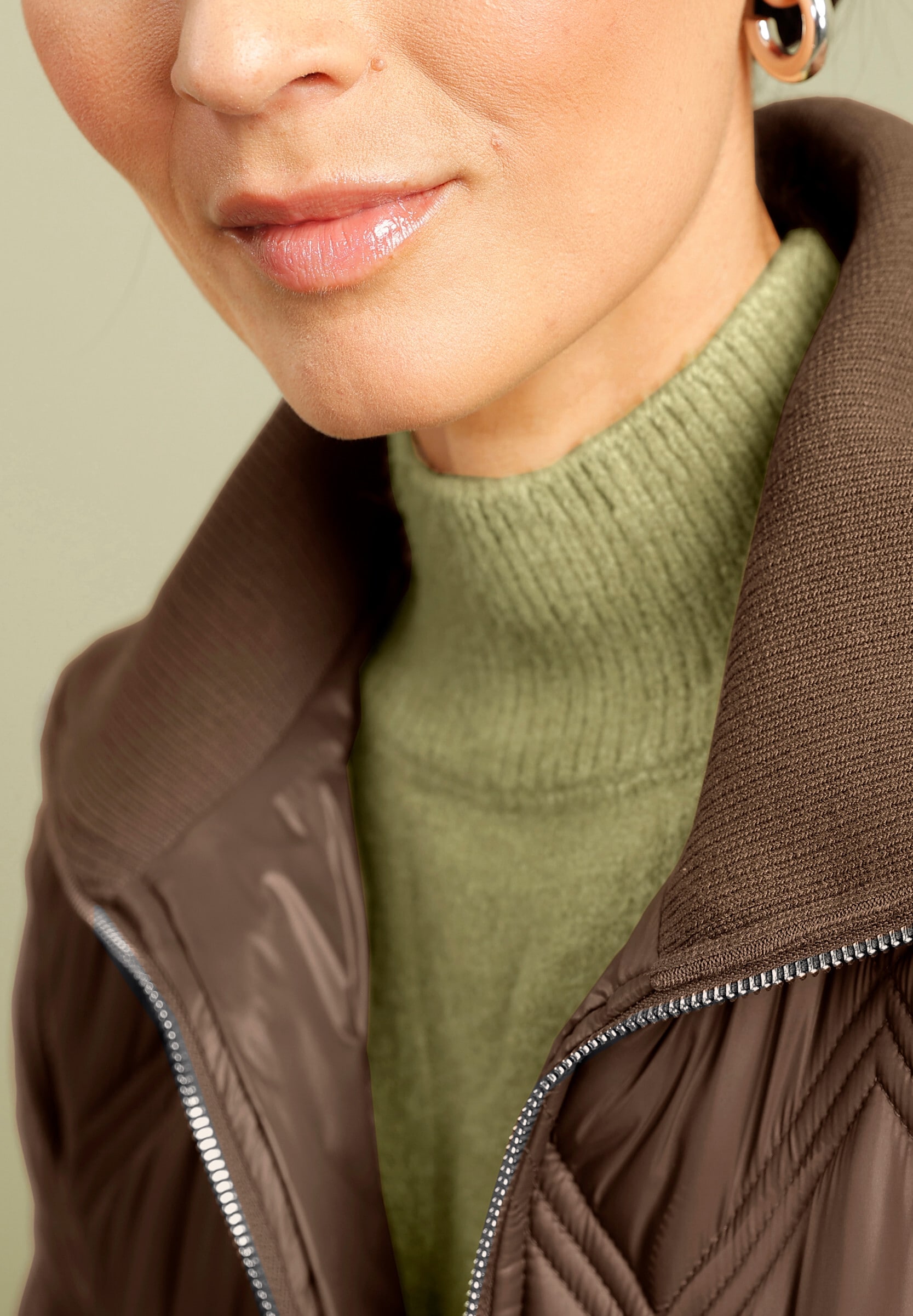 heine Steppjacke »Steppjacke Steppjacke mit 2-Wege-Zipper« ohne Kapuze